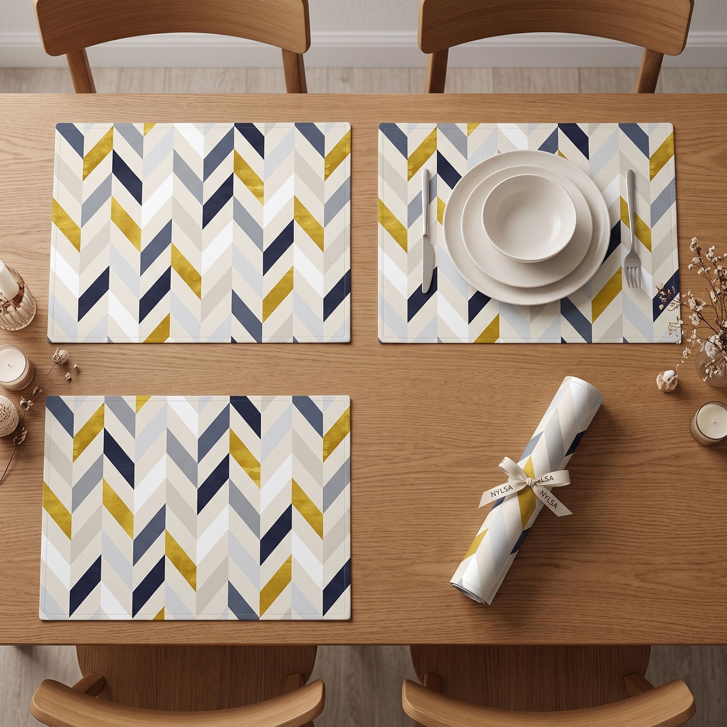 Prism dining table mats and placemats by Nylsa