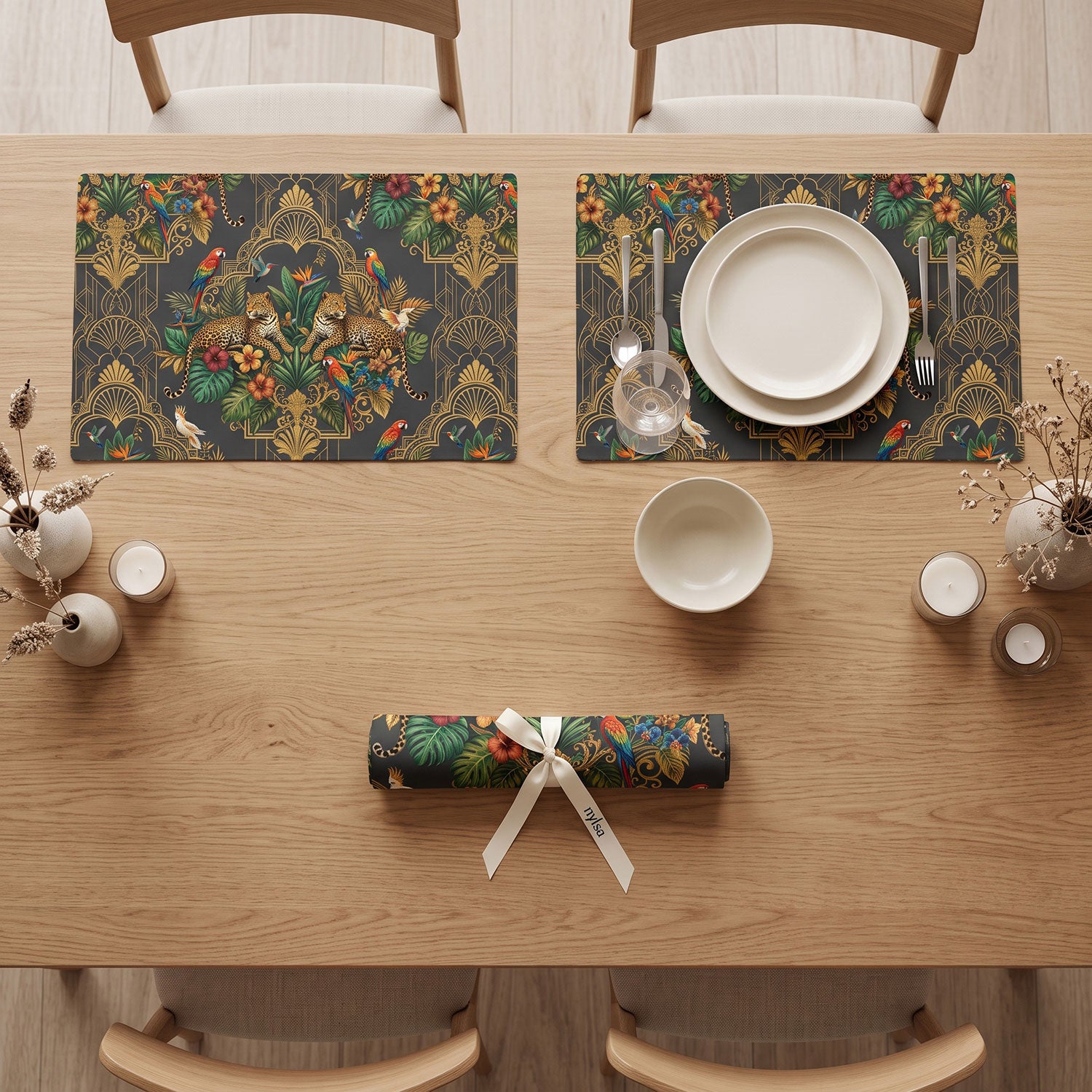 Safari dining table mats and placemats by Nylsa