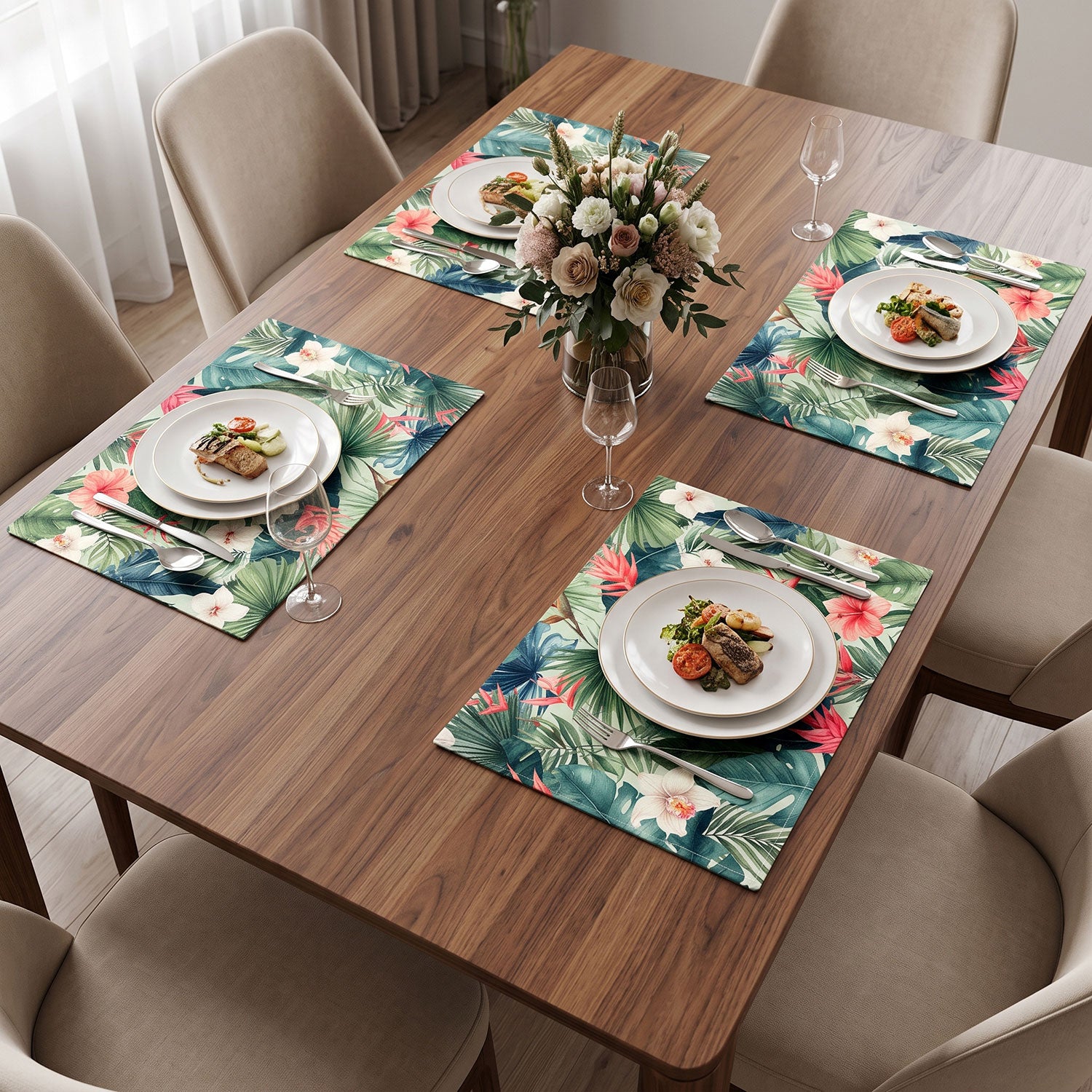 Coraline dining table mats and placemats by Nylsa