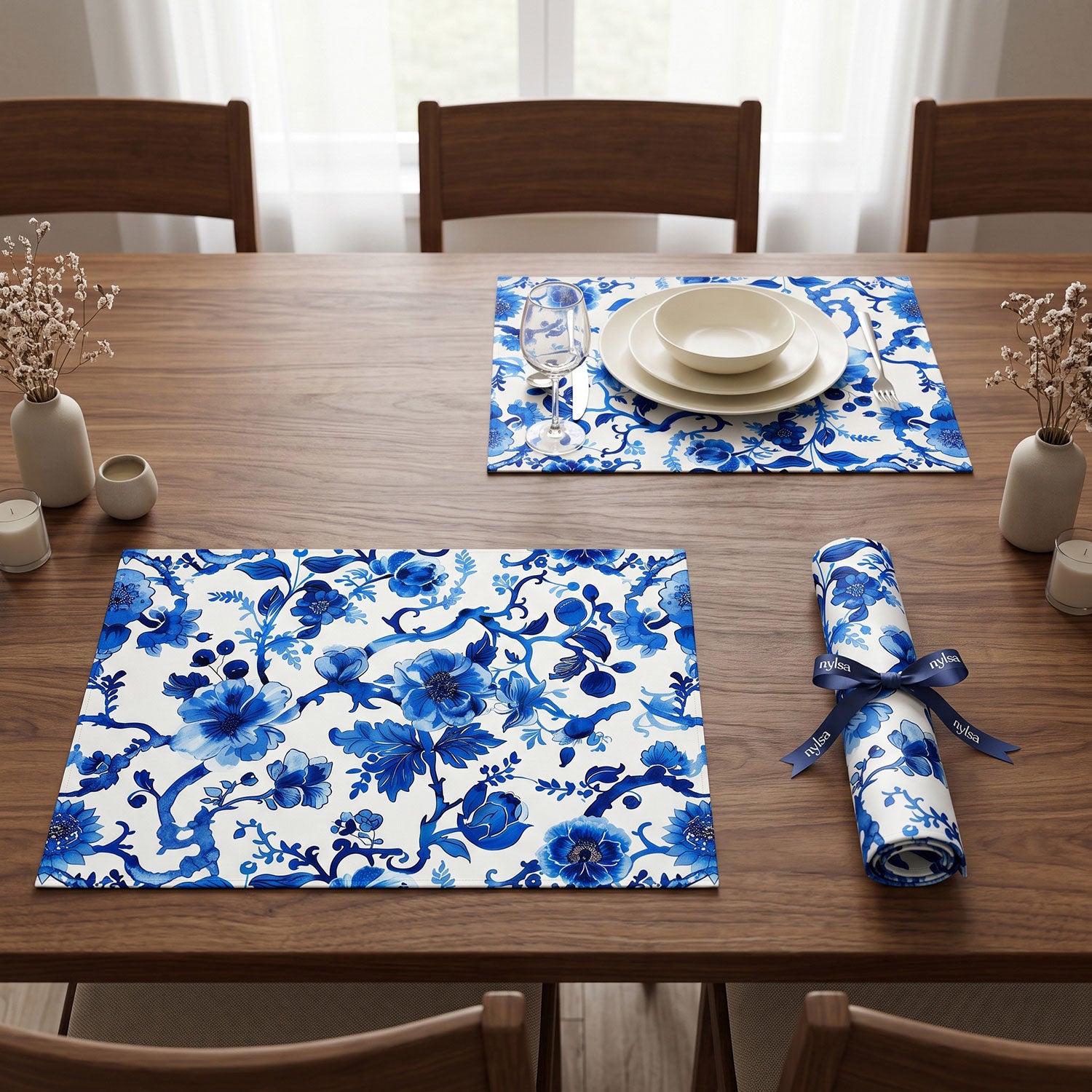 Bluebell dining table mats and placemats by Nylsa