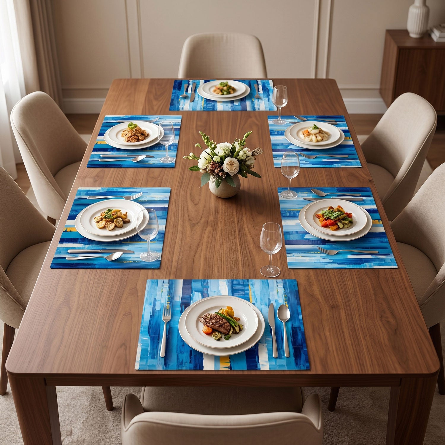 Cascade dining table mats and placemats by Nylsa