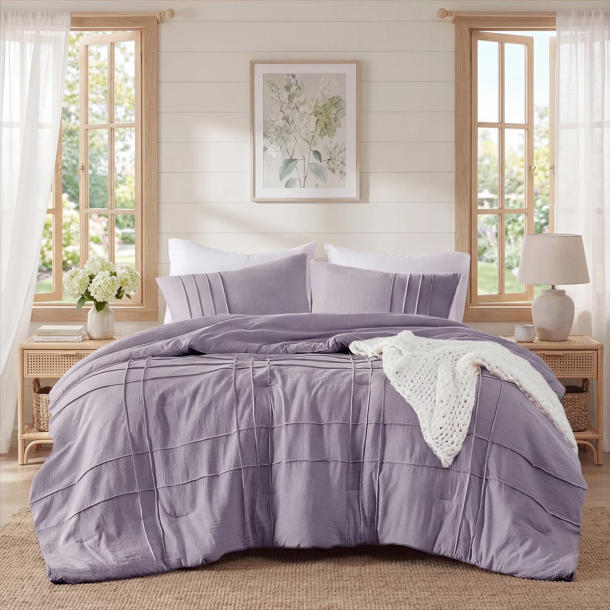 Lavender 6Pcs Quilt Cover Set