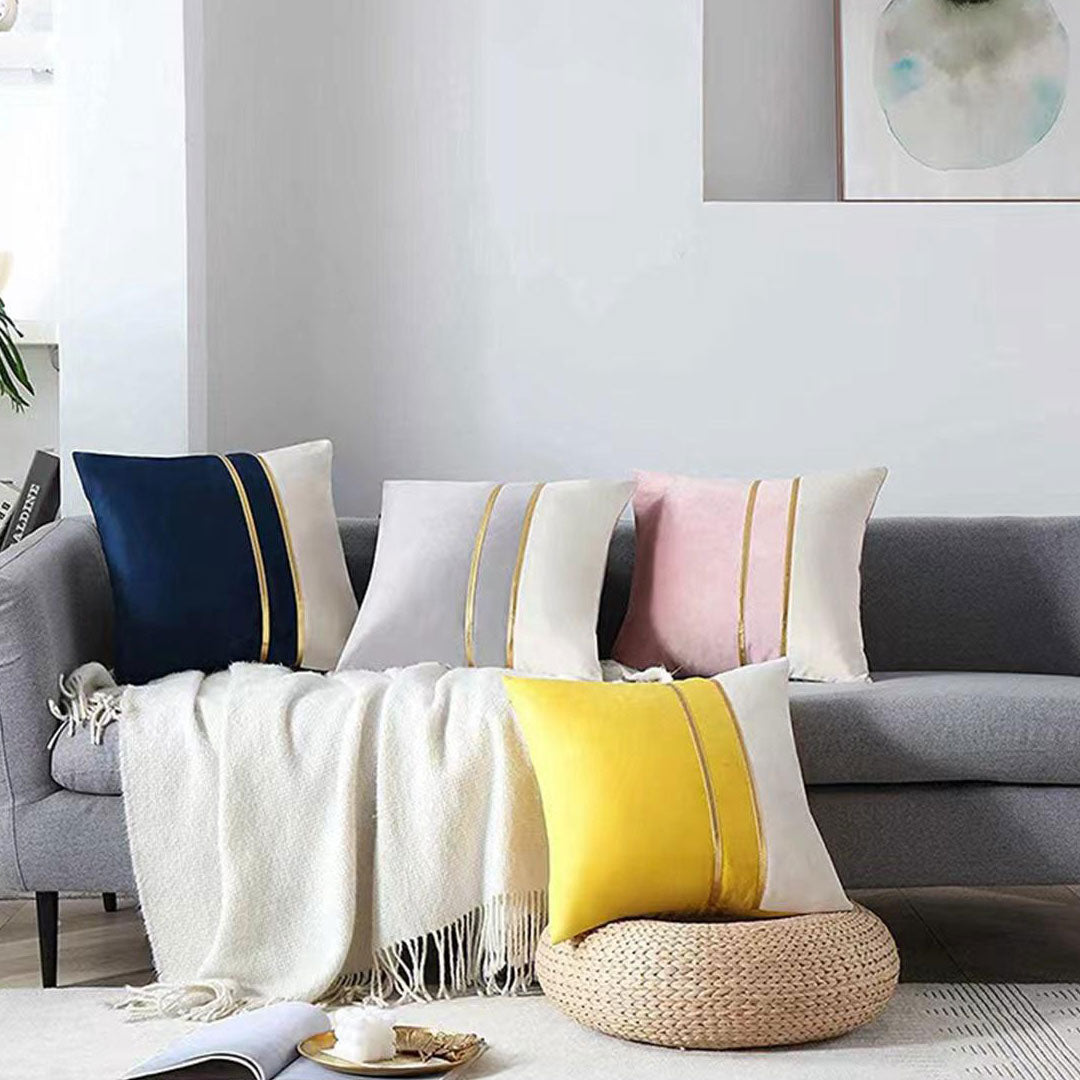 Modern Accent velvet cushion covers set of 4 by Nylsa