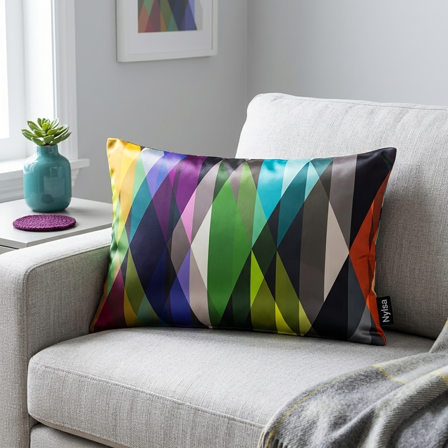 Vivid decorative cushion cover 12x20 by Nylsa
