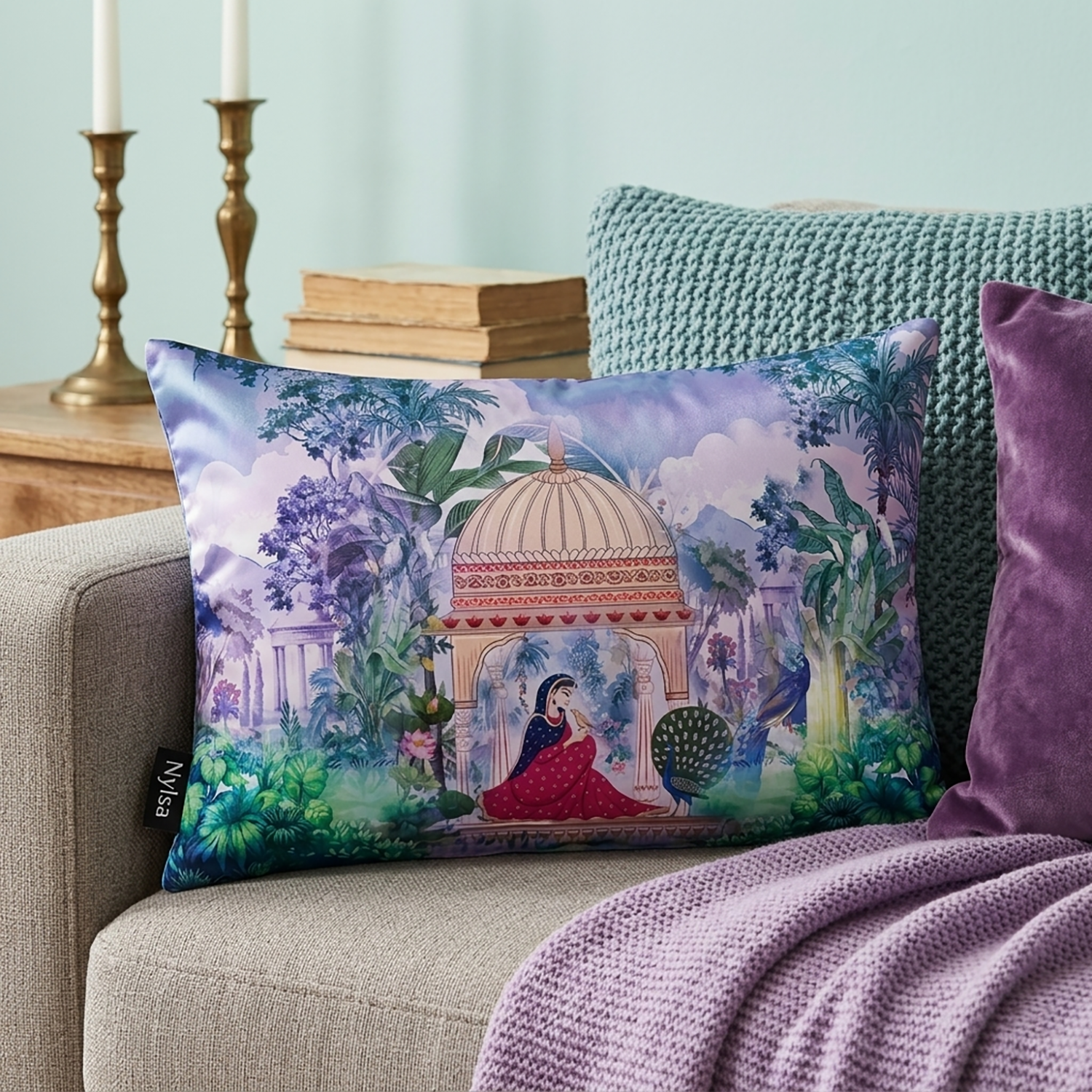 Zeenat decorative cushion cover 12x20 by Nylsa
