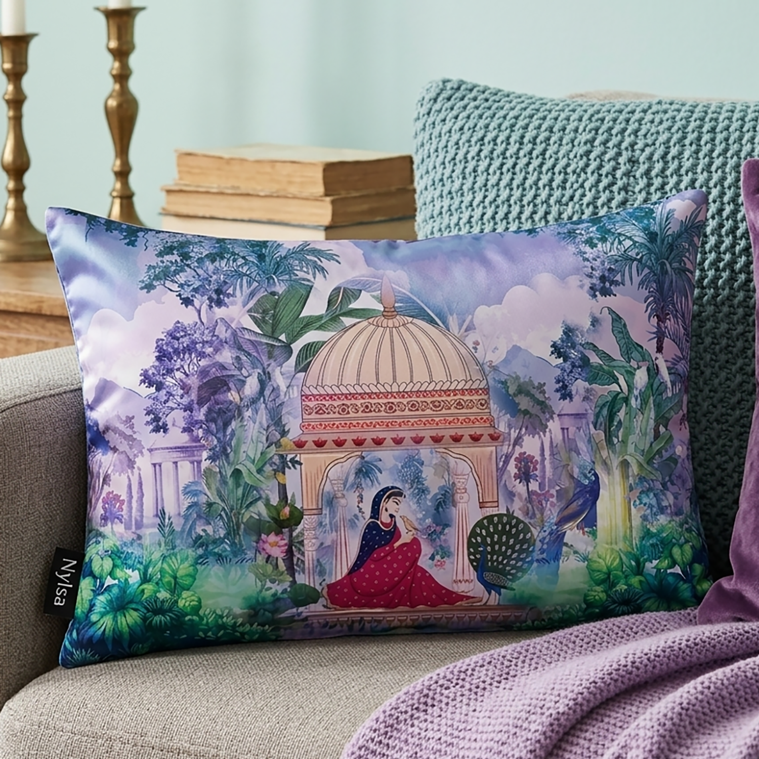 Zeenat decorative cushion cover 12x20 by Nylsa