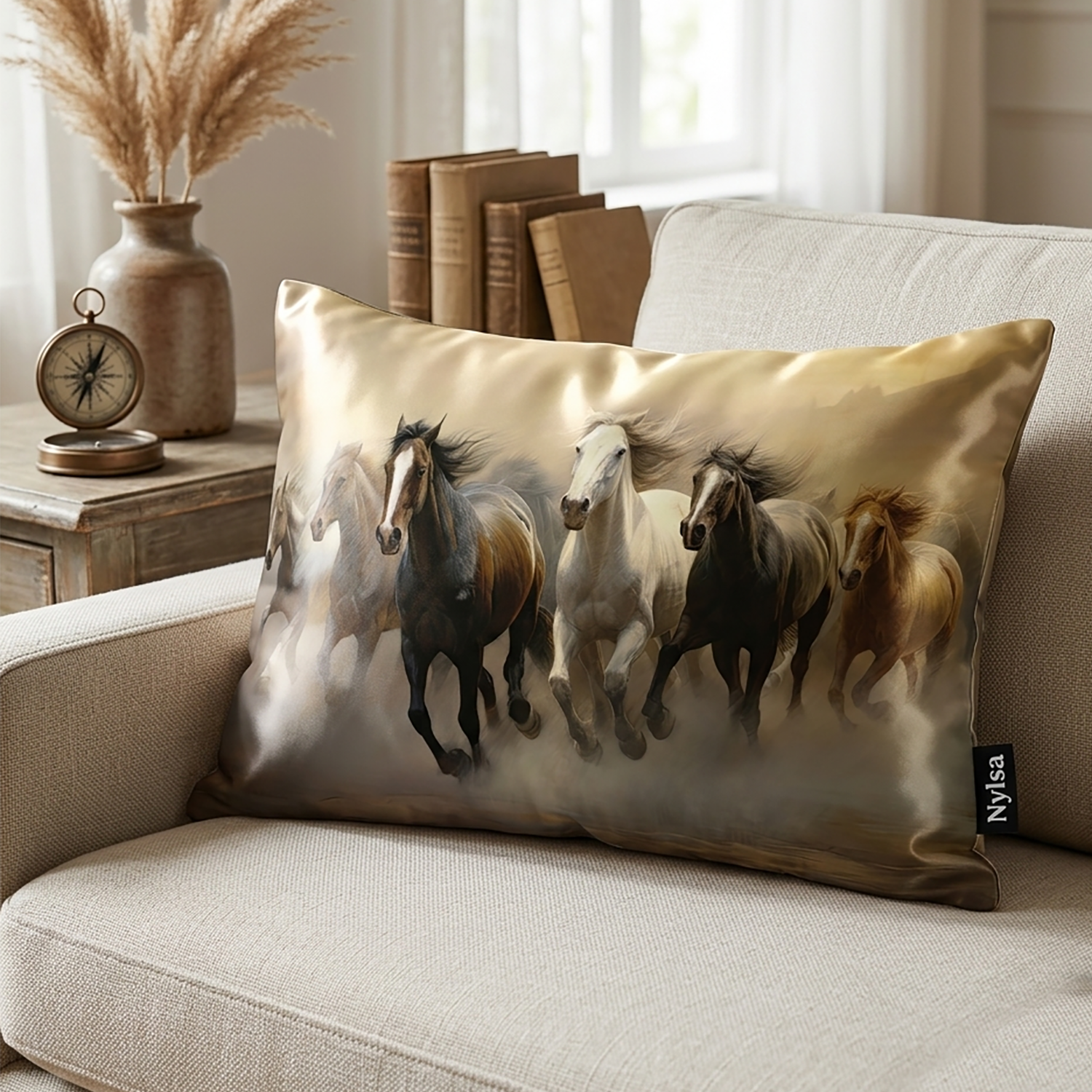 Stallion decorative cushion cover 12x20 by Nylsa