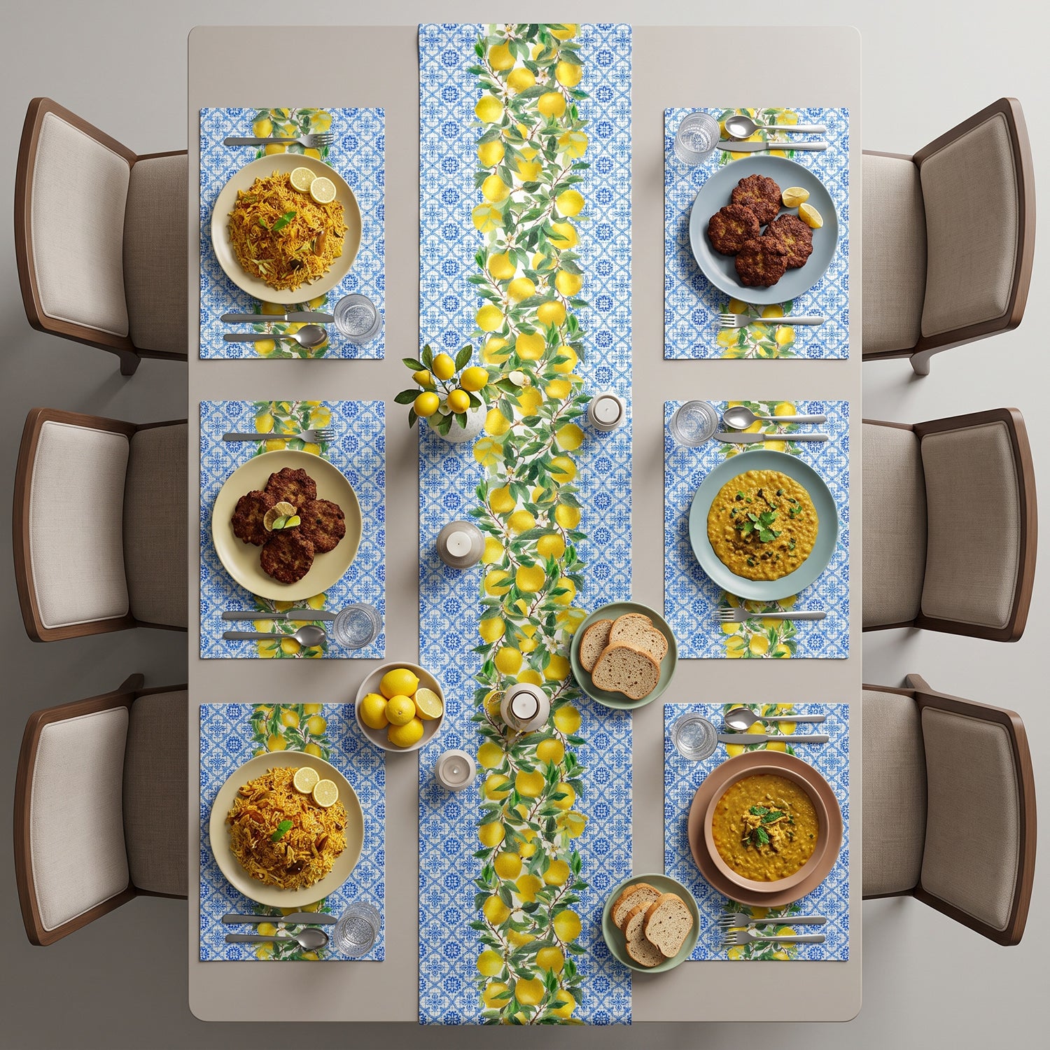 Limone Printed Table Linen Sets