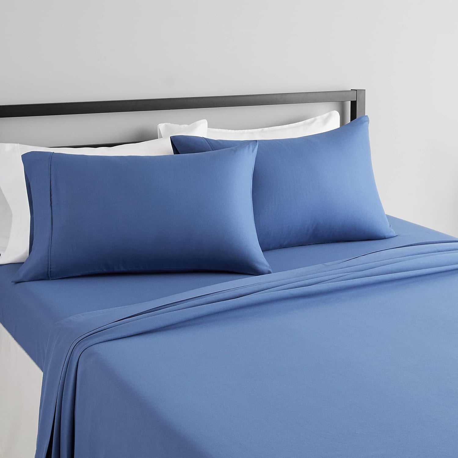 Dusty Blue flat sheet set by Nylsa