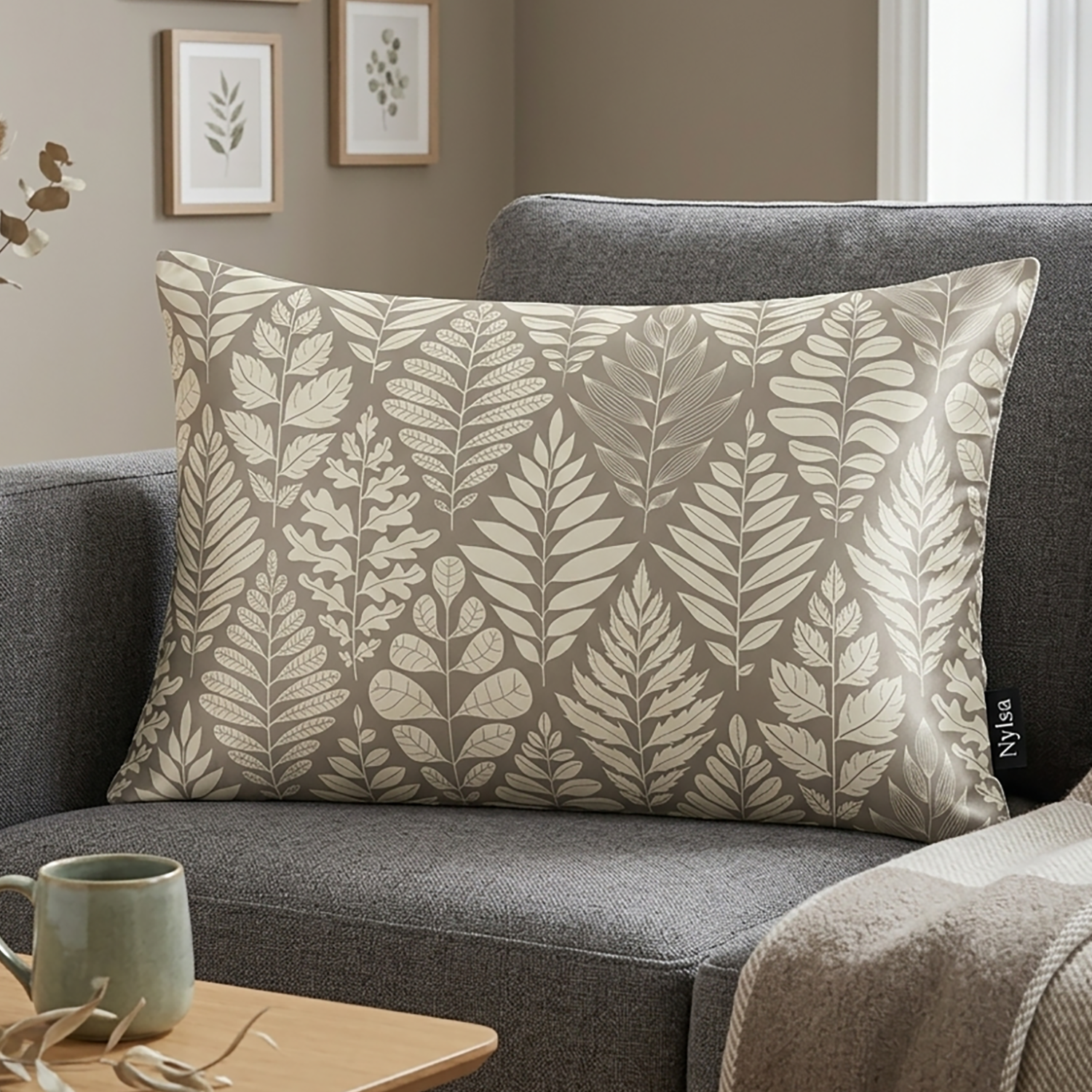 Fern decorative cushion cover 12x20 by Nylsa