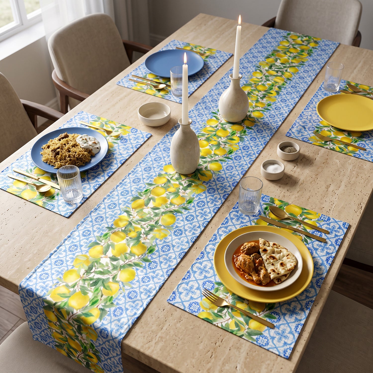 Limone Printed Table Linen Sets