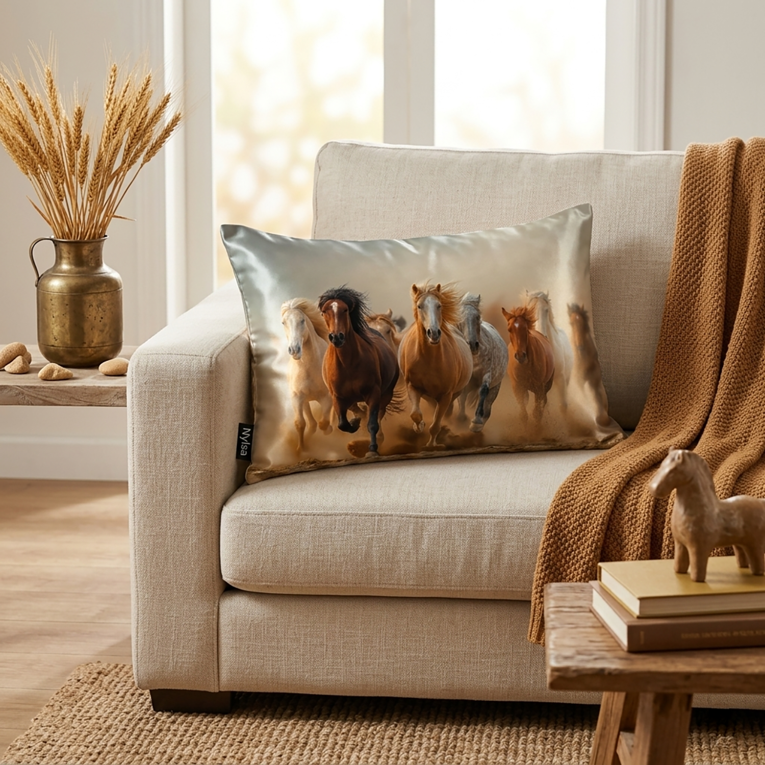 Mustang decorative cushion cover 12x20 by Nylsa