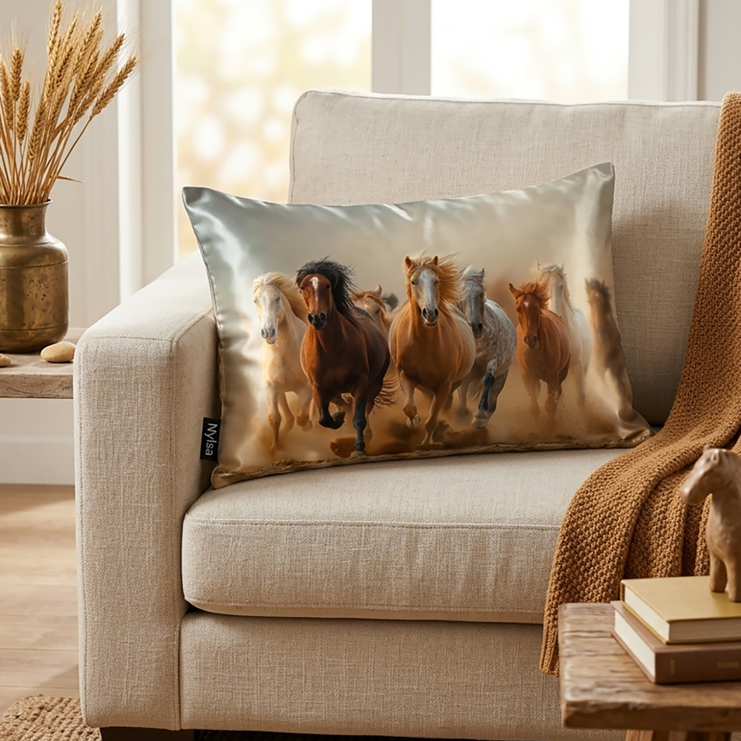 Mustang decorative cushion cover 12x20 by Nylsa
