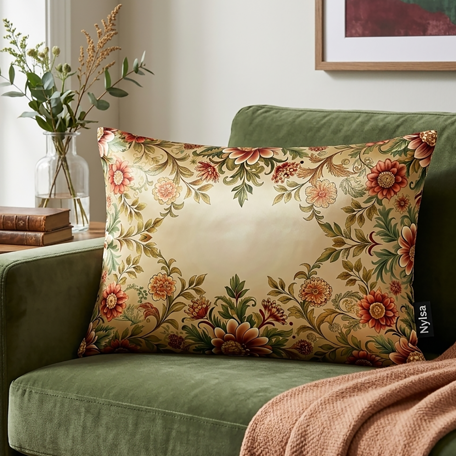 Marigold decorative cushion cover 12x20 by Nylsa