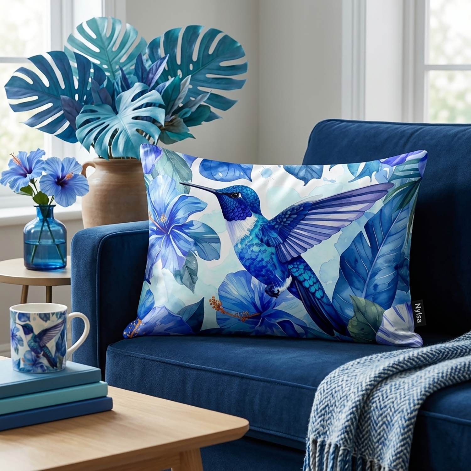 Bluebell decorative cushion cover 12x20 by Nylsa