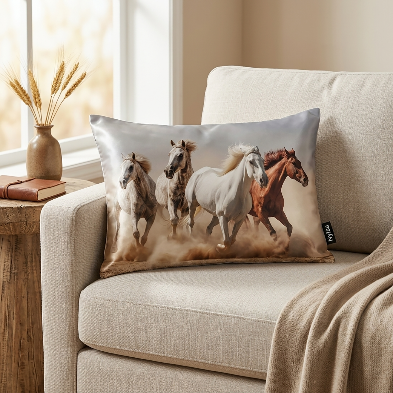 Cavalier decorative cushion cover 12x20 by Nylsa