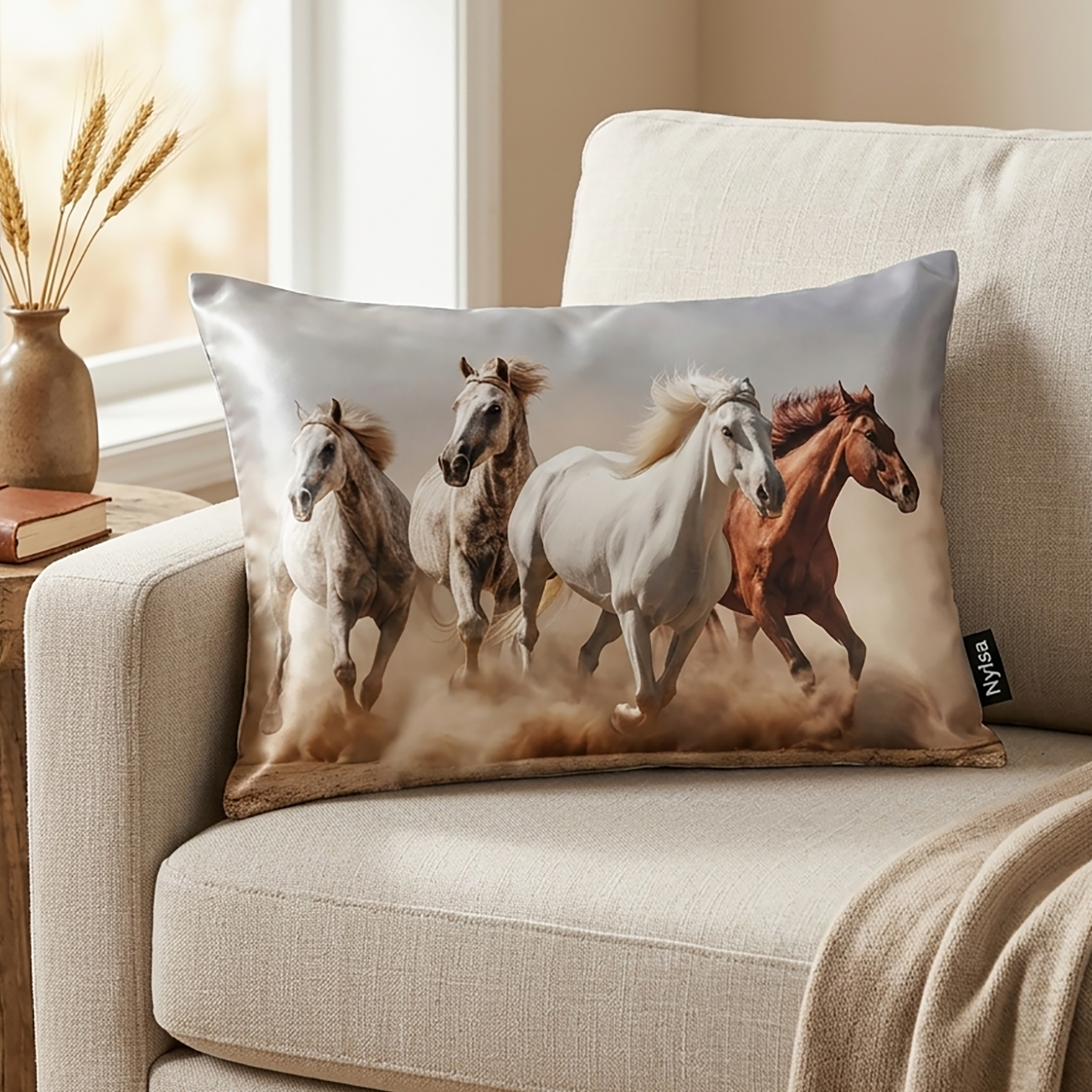 Cavalier decorative cushion cover 12x20 by Nylsa