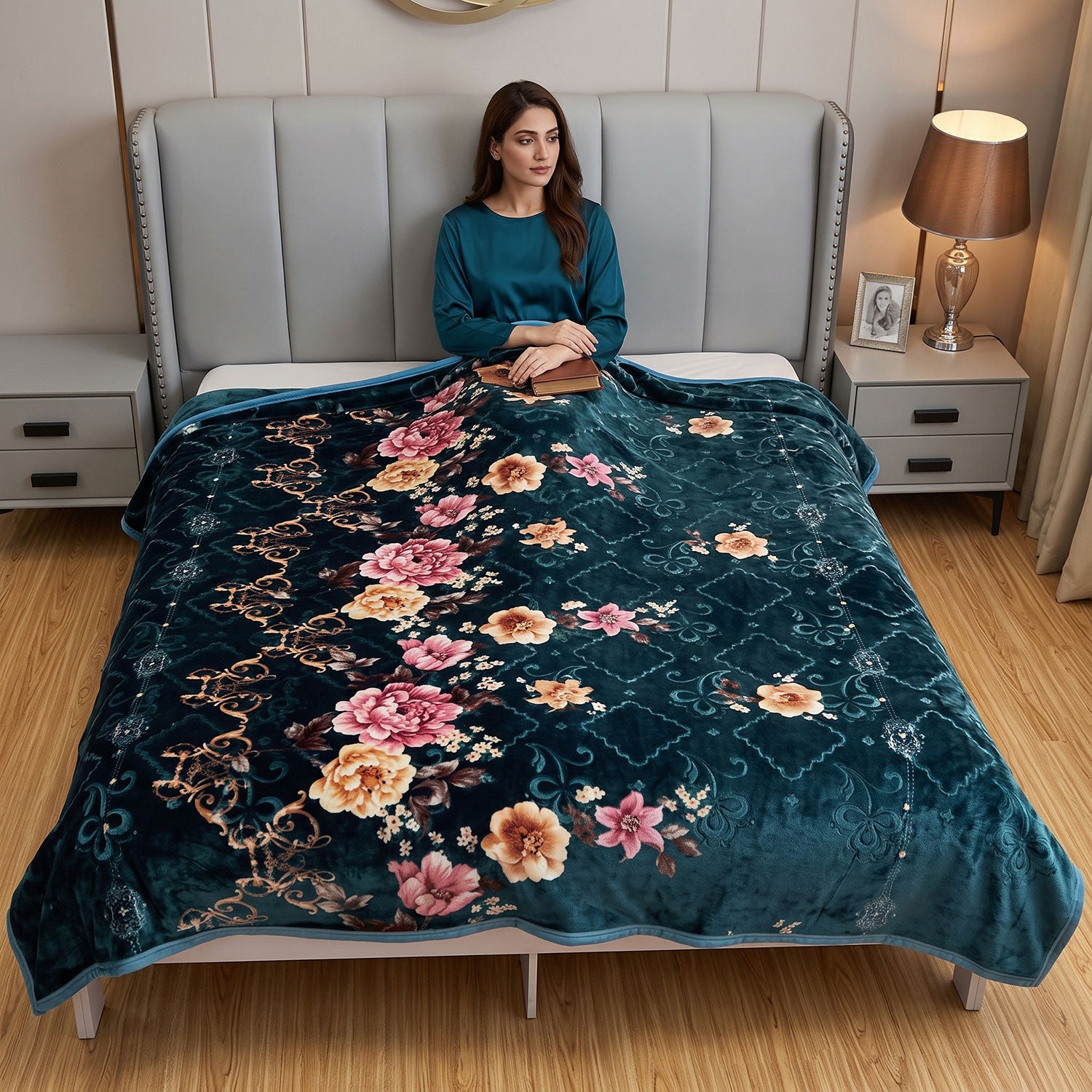 Emerald fleece blanket by Nylsa