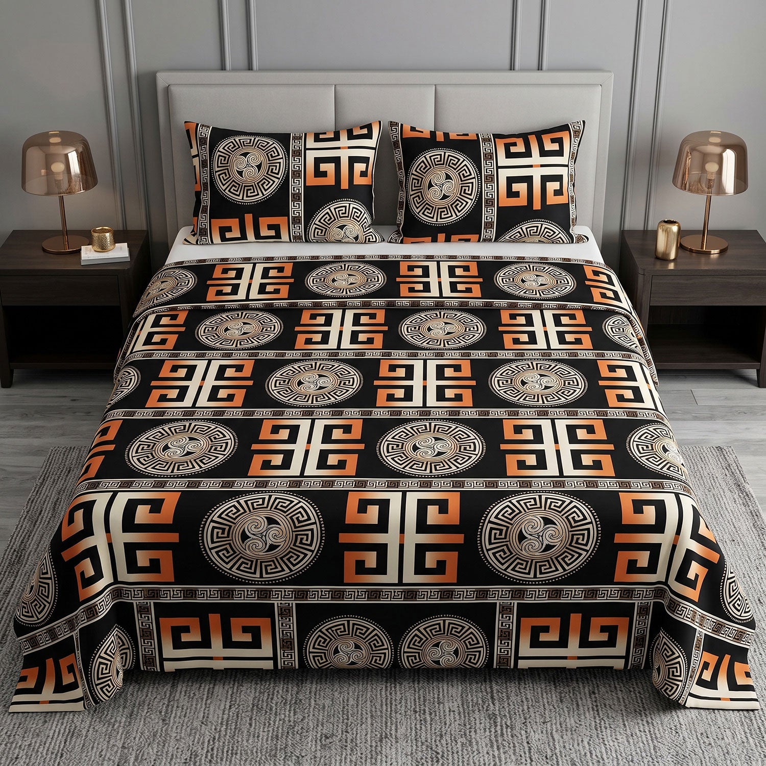 Grecian 3 Pcs King bed sheet set by Nylsa