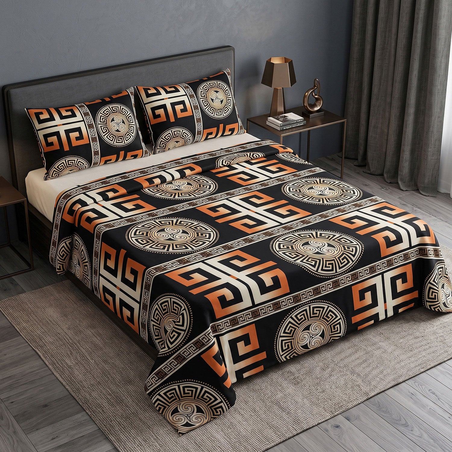 Grecian 3 Pcs King bed sheet set by Nylsa