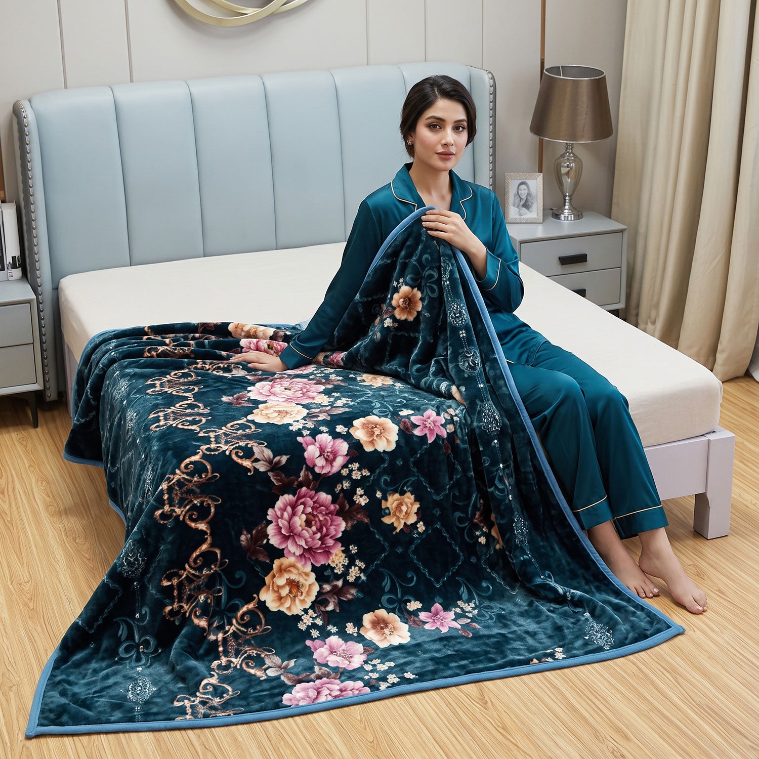 Emerald fleece blanket by Nylsa