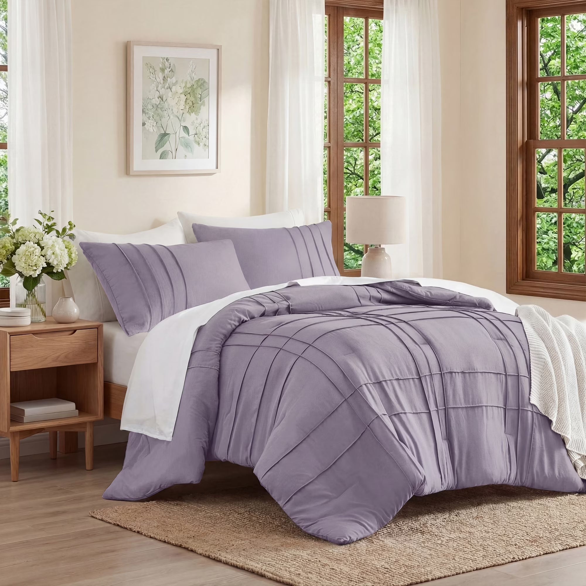 Lavender 6Pcs Quilt Cover Set