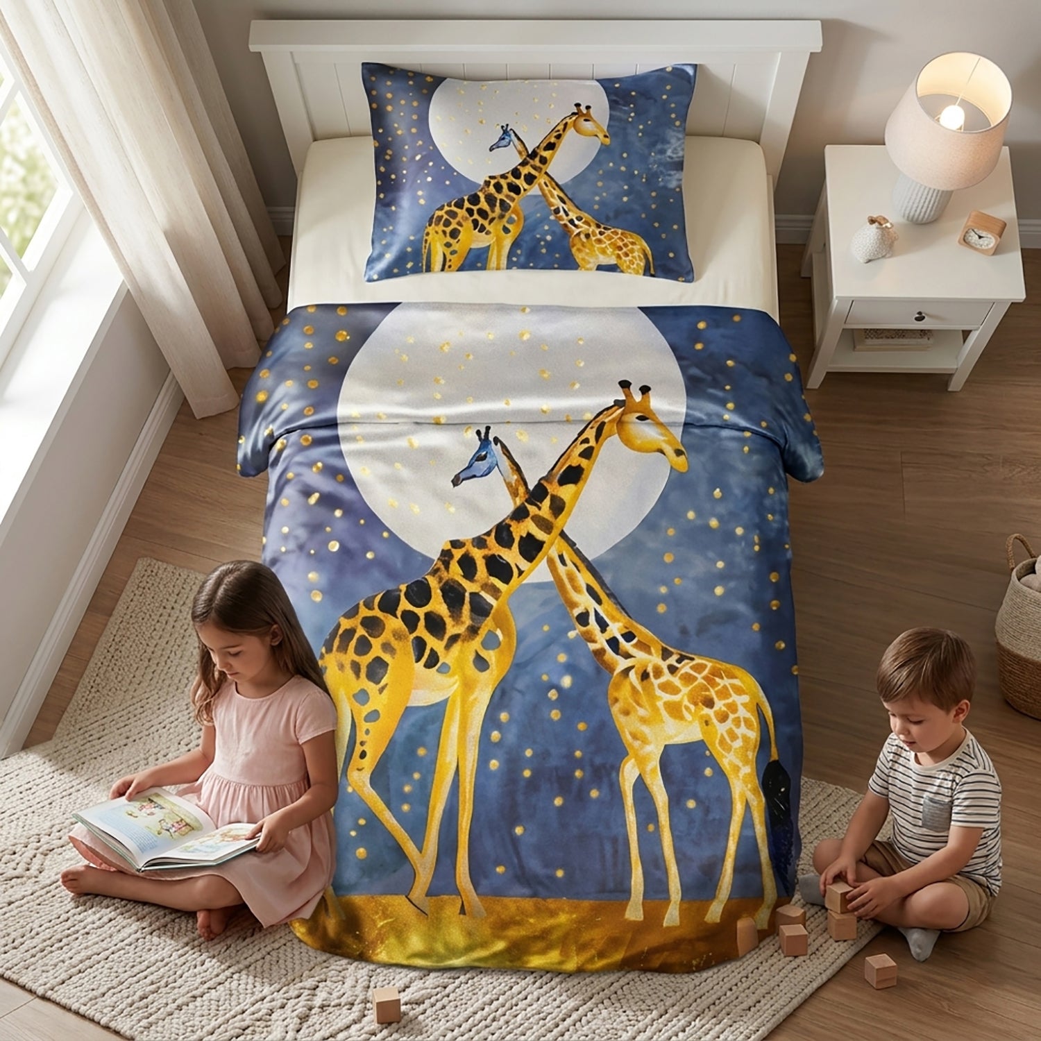 Safari Dreams kids printed bedsheet set 2 pcs by Nylsa