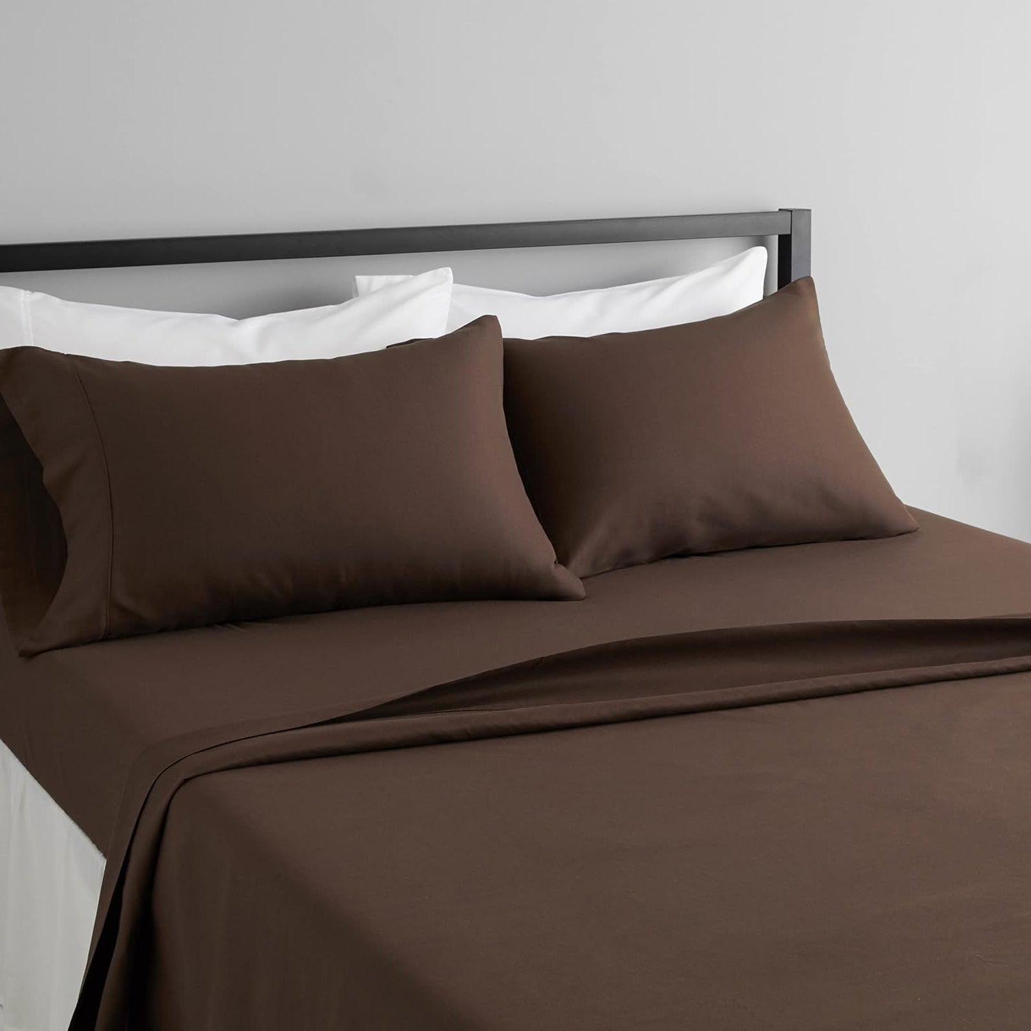 Mocha flat sheet set by Nylsa