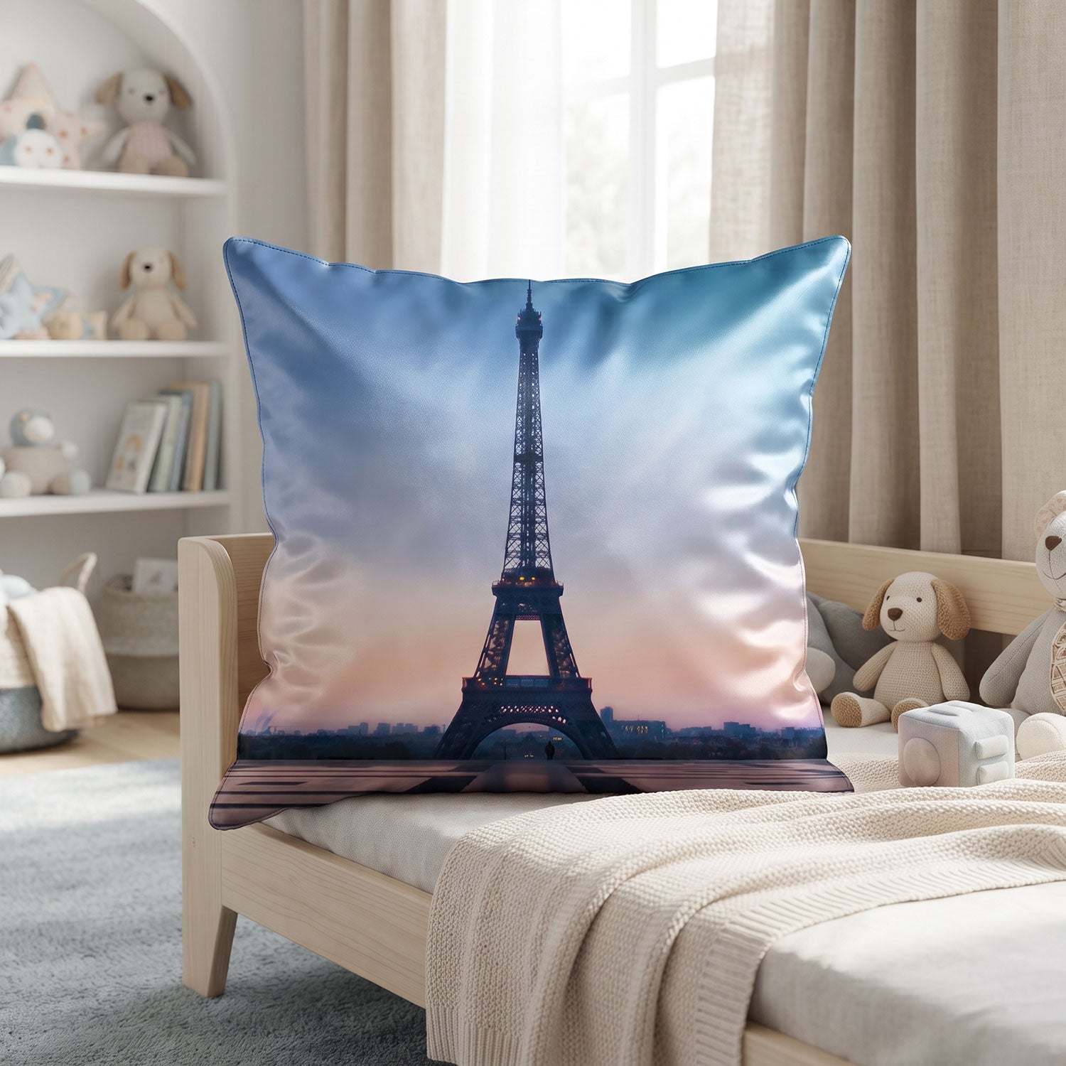 Paris kids printed cushion cover by Nylsa