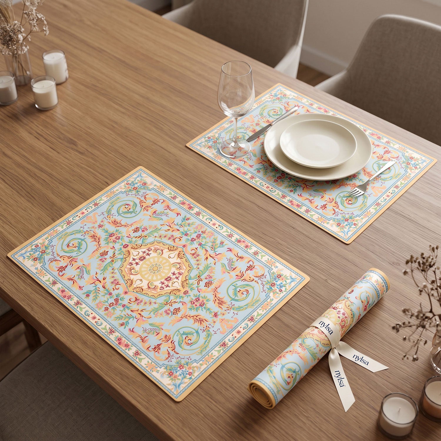 Elowen dining table mats and placemats by Nylsa
