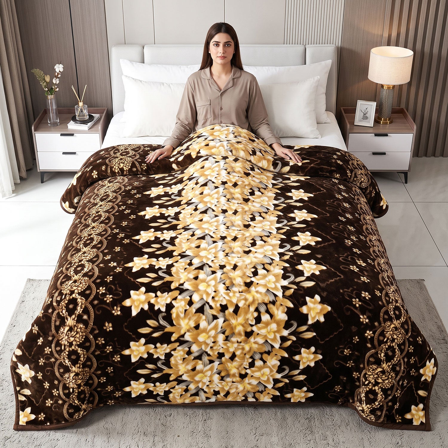 Bronza fleece blanket by Nylsa