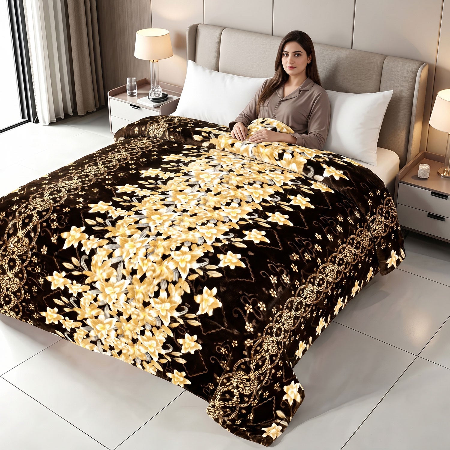 Bronza fleece blanket by Nylsa