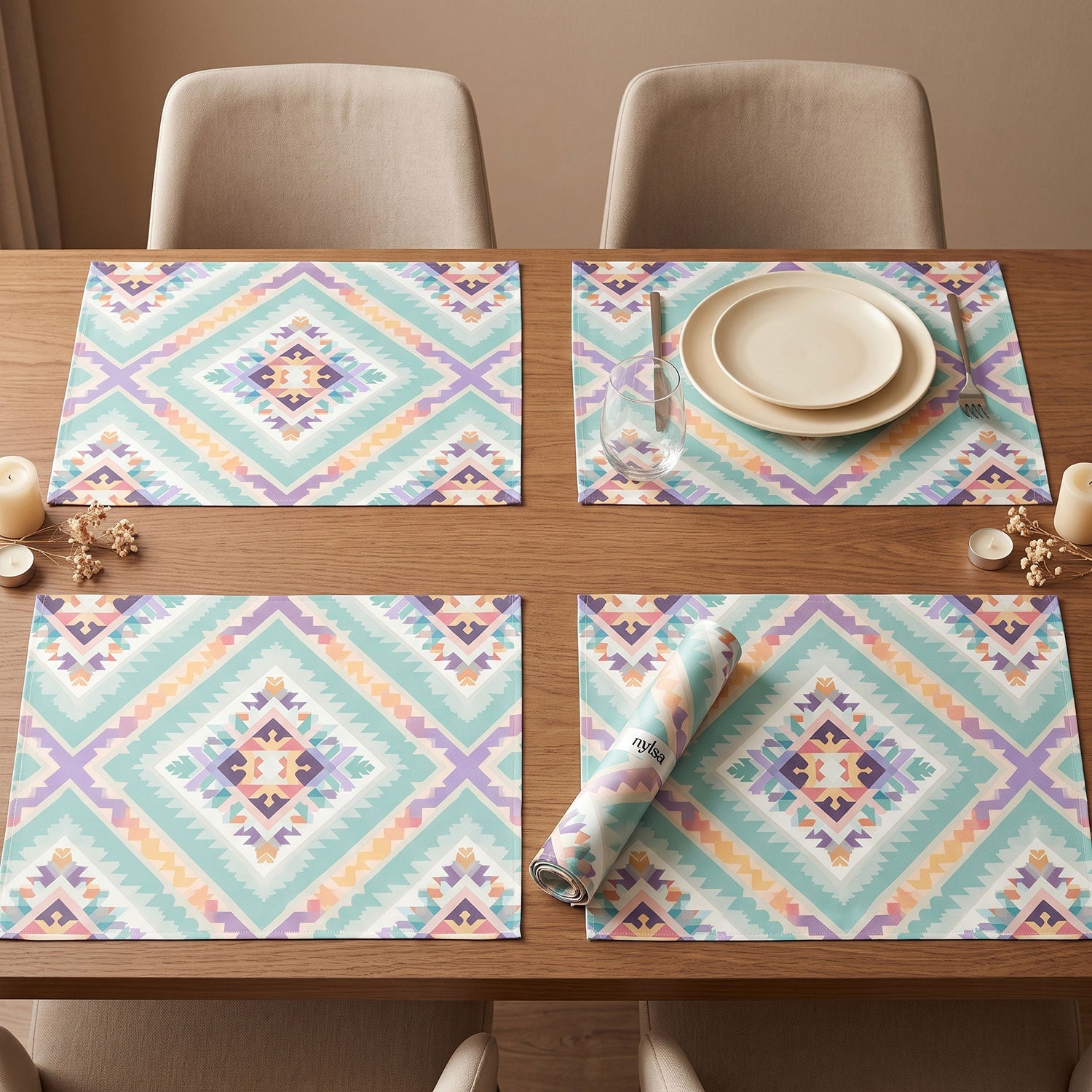 Nomad dining table mats and placemats by Nylsa