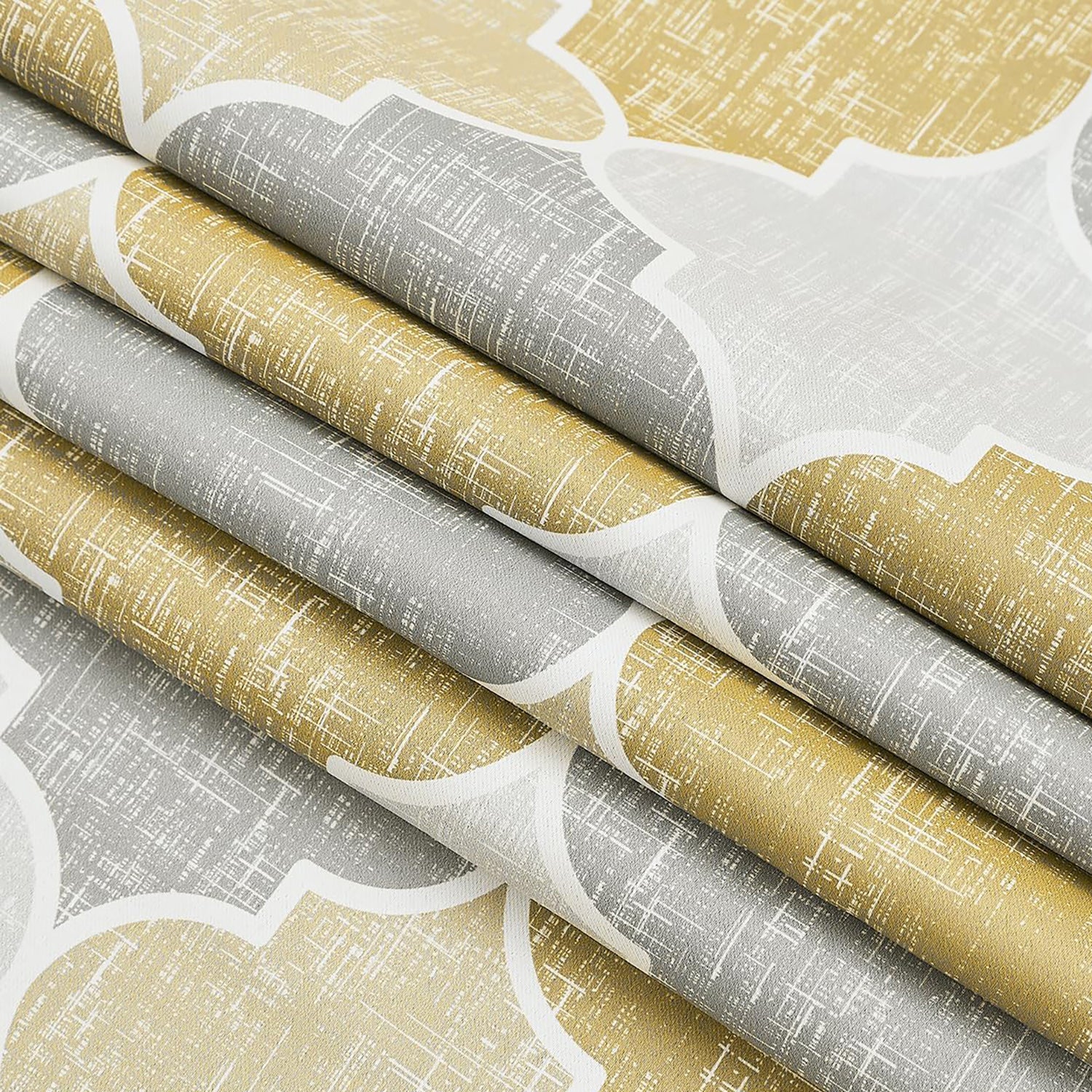 Arabesque Digital Printed Eyelet Curtains – Pair