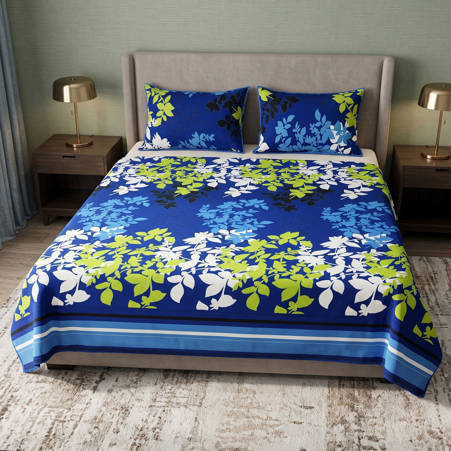 Azureleaf 3 Pcs King bed sheet set by Nylsa