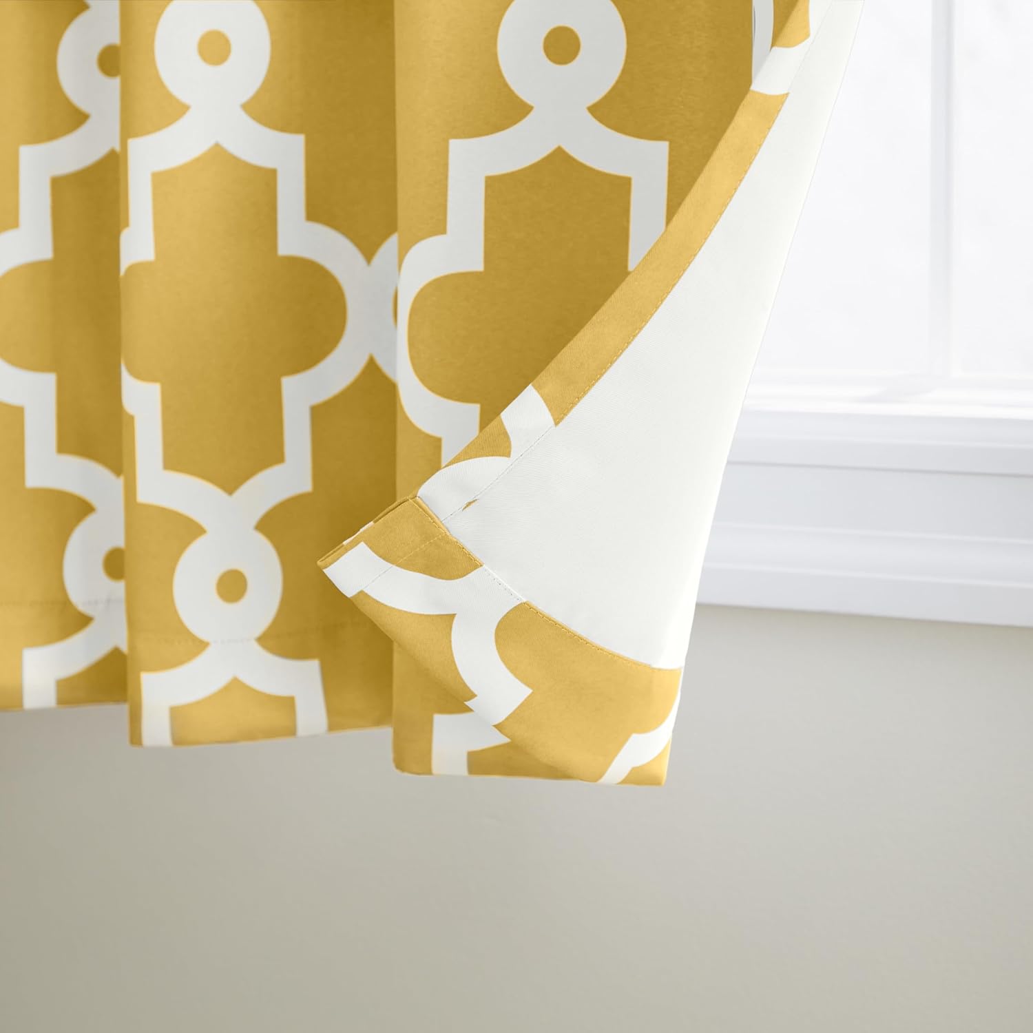 Trellis Digital Printed Eyelet Curtains – Pair
