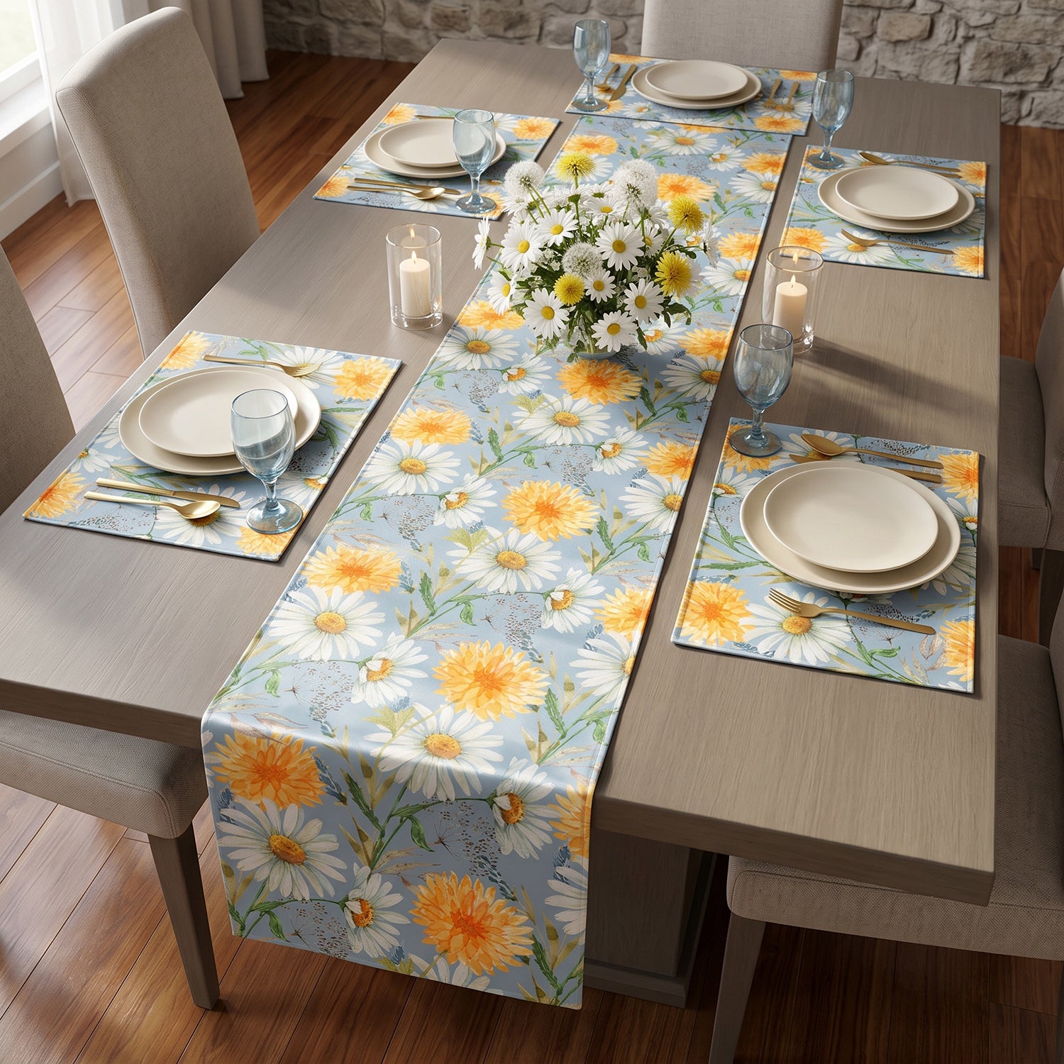 Daisy Printed Table Linen Sets