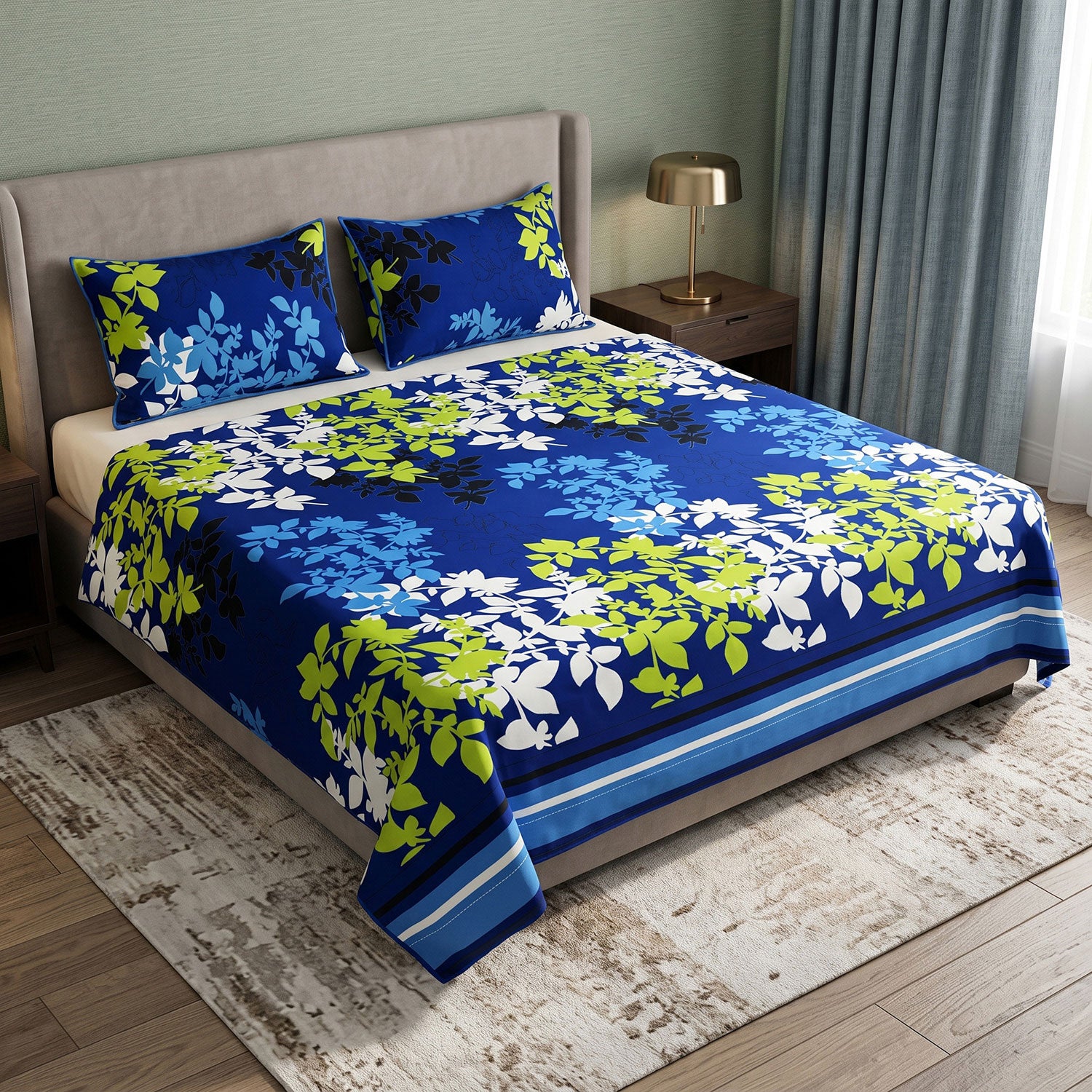 Azureleaf 3 Pcs King bed sheet set by Nylsa