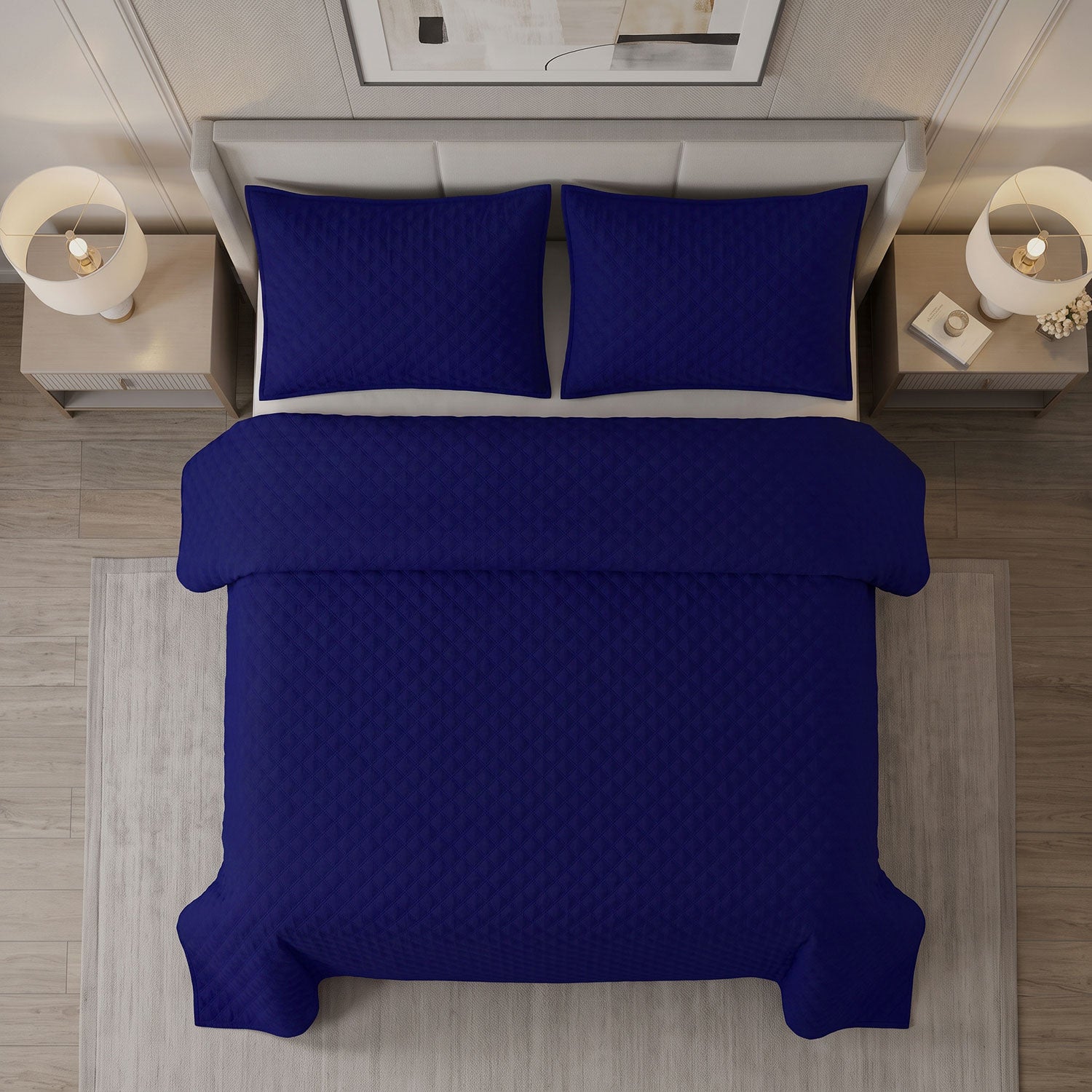 Royal Texture Quilted Bed Spread Set – King Size 3 Pcs
