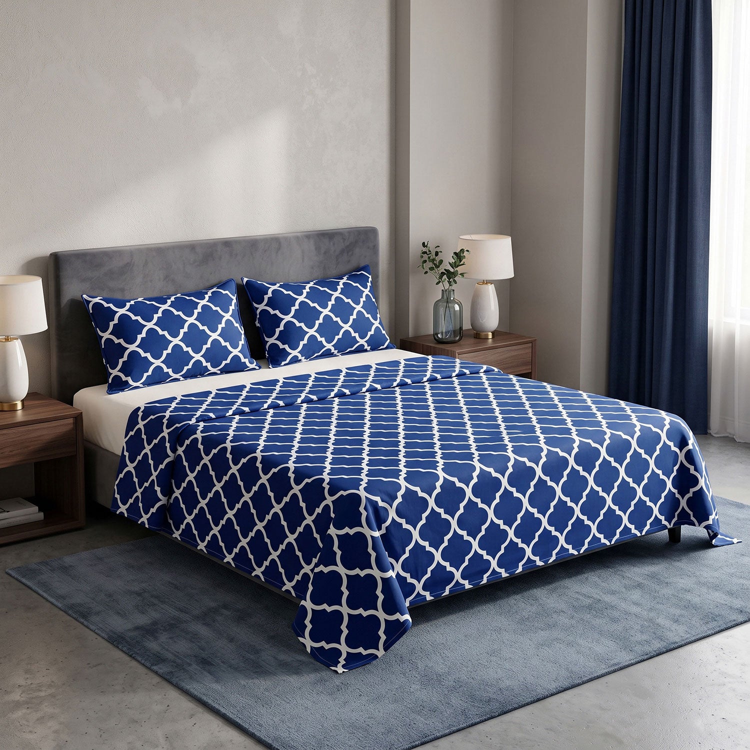 Trellis 3 Pcs King bed sheet set by Nylsa