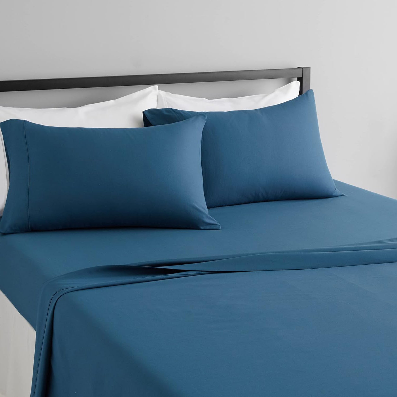 Teal flat sheet set by Nylsa