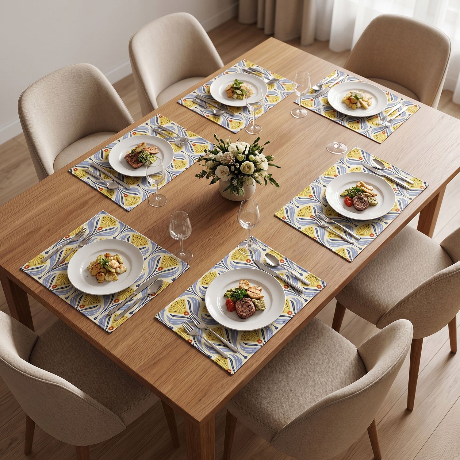Saffron dining table mats and placemats by Nylsa