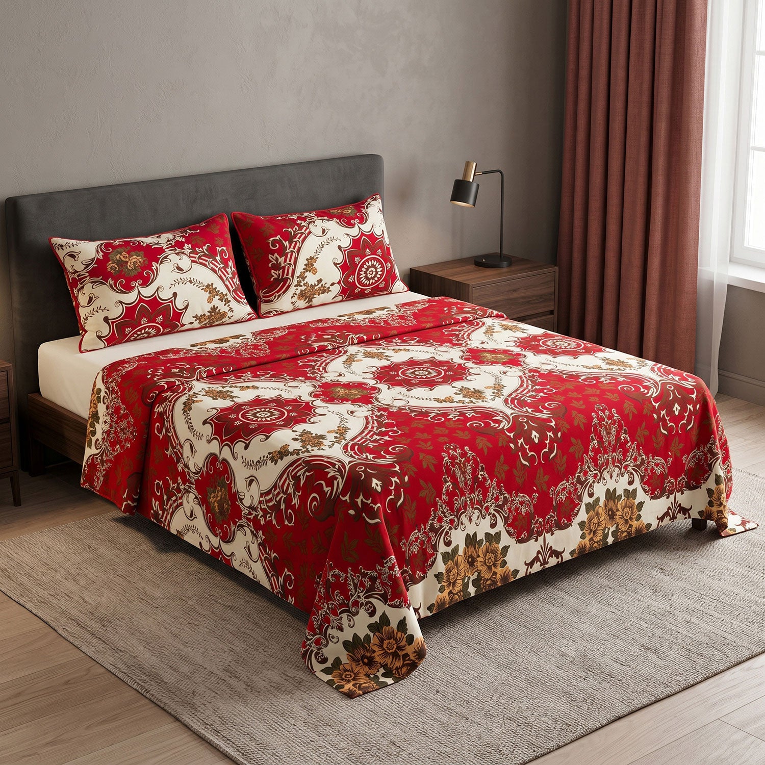 Regal 3 Pcs King bed sheet set by Nylsa