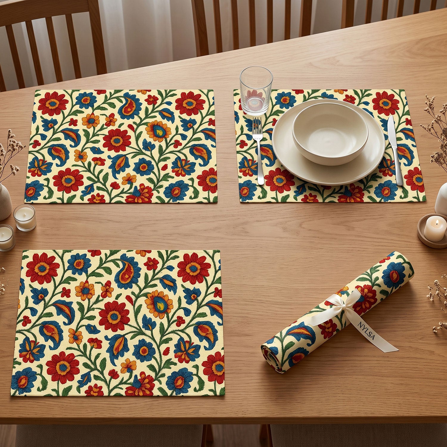 Heritage dining table mats and placemats by Nylsa