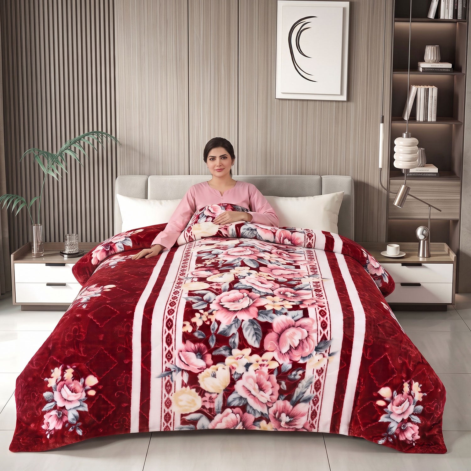 Garnet fleece blanket by Nylsa
