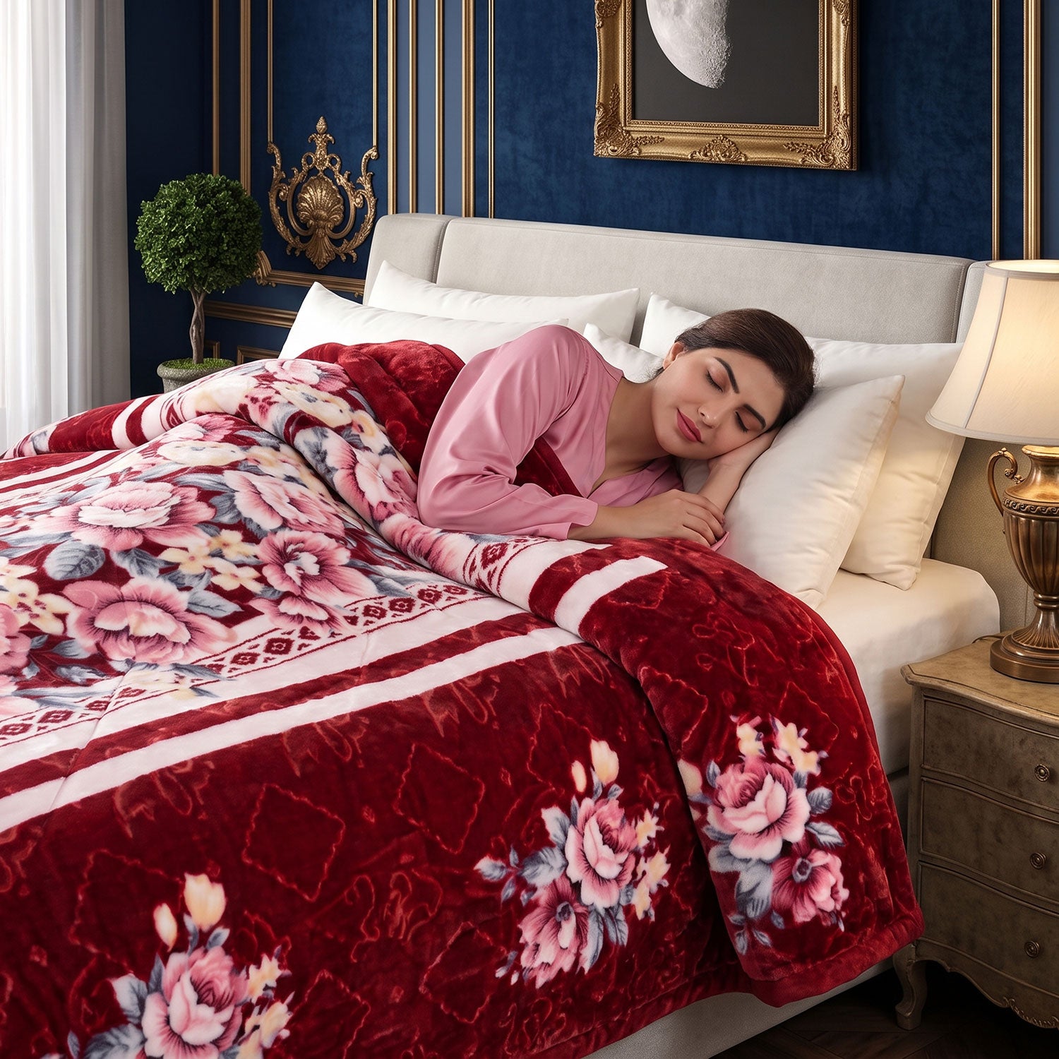 Garnet fleece blanket by Nylsa