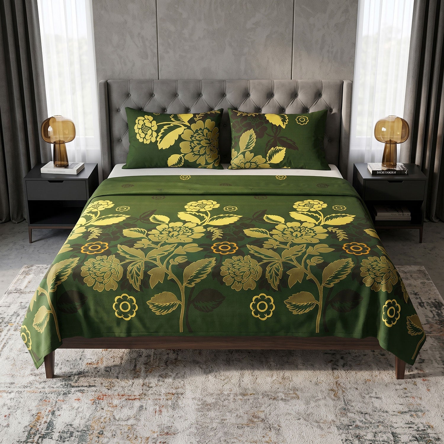Olivea 3 Pcs King bed sheet set by Nylsa