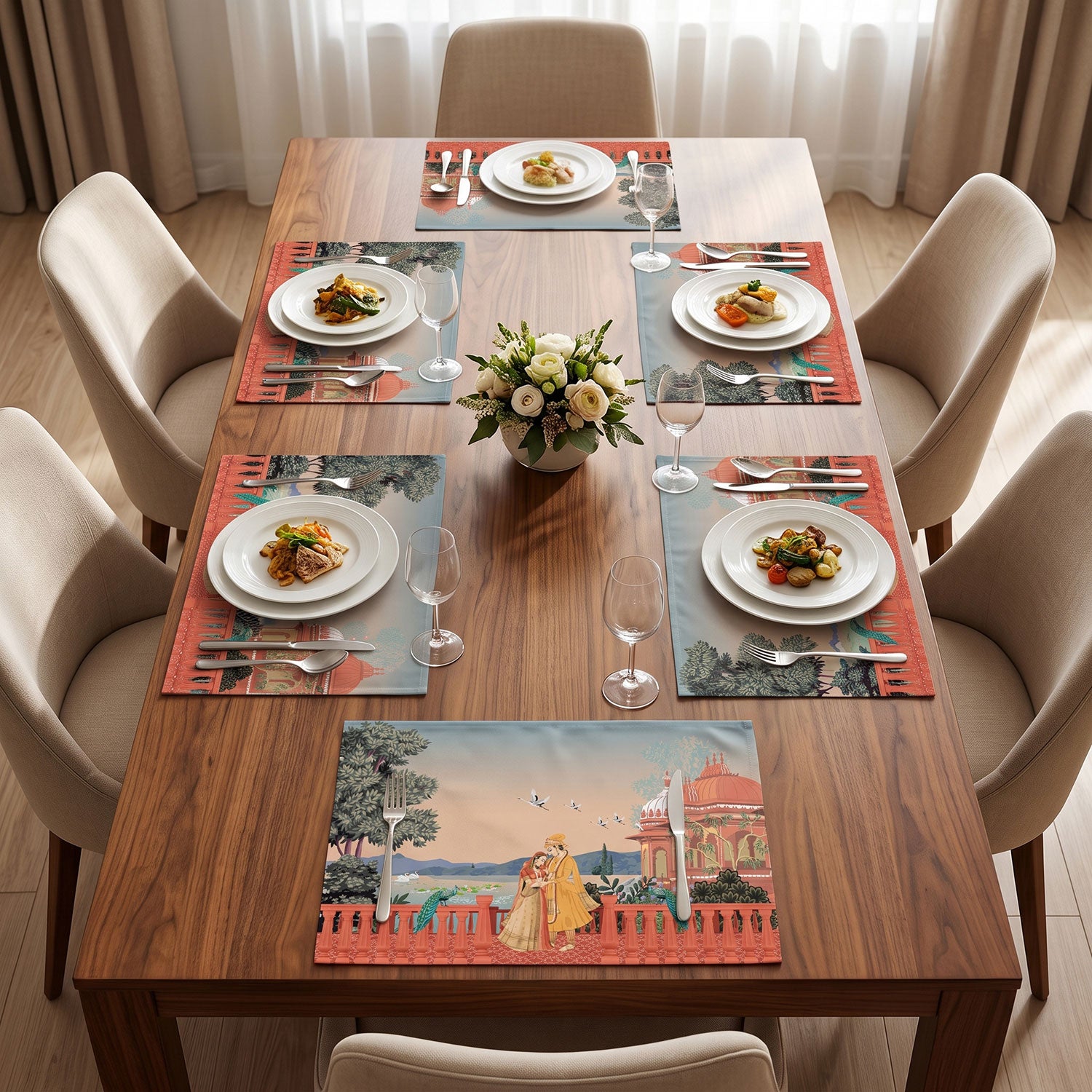Shalimar dining table mats and placemats by Nylsa