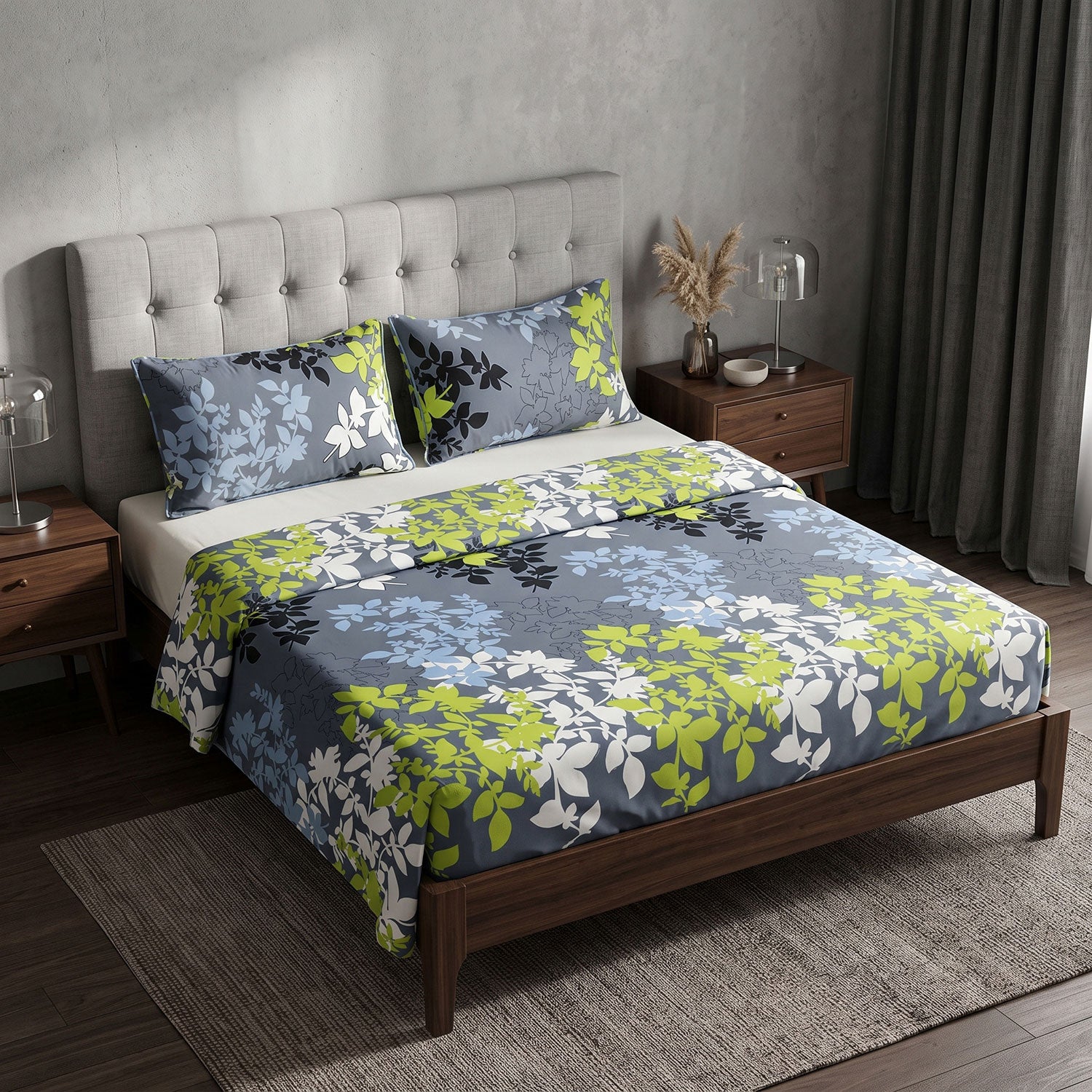 Greyfern 3 Pcs King bed sheet set by Nylsa