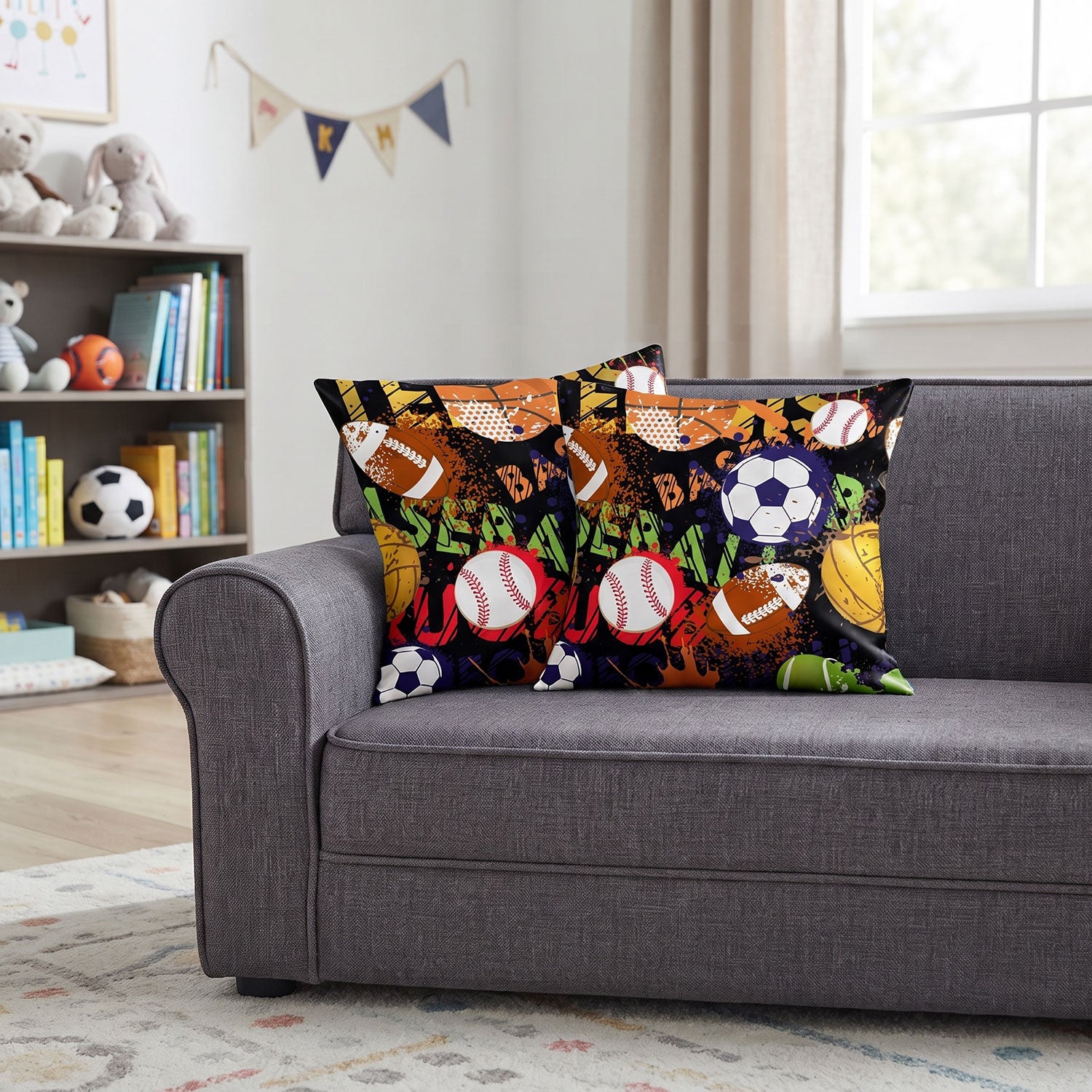Champion kids printed cushion cover by Nylsa